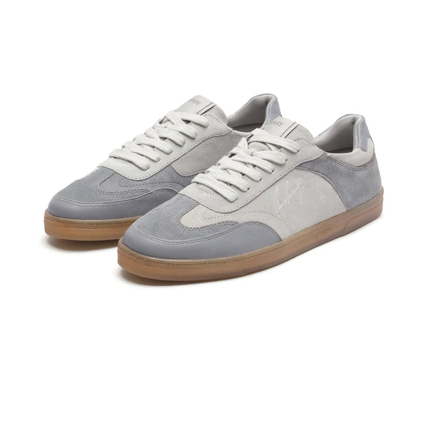 Rare Rabbit Men's Rex Grey Leather Lace-Up Closure Sneaker