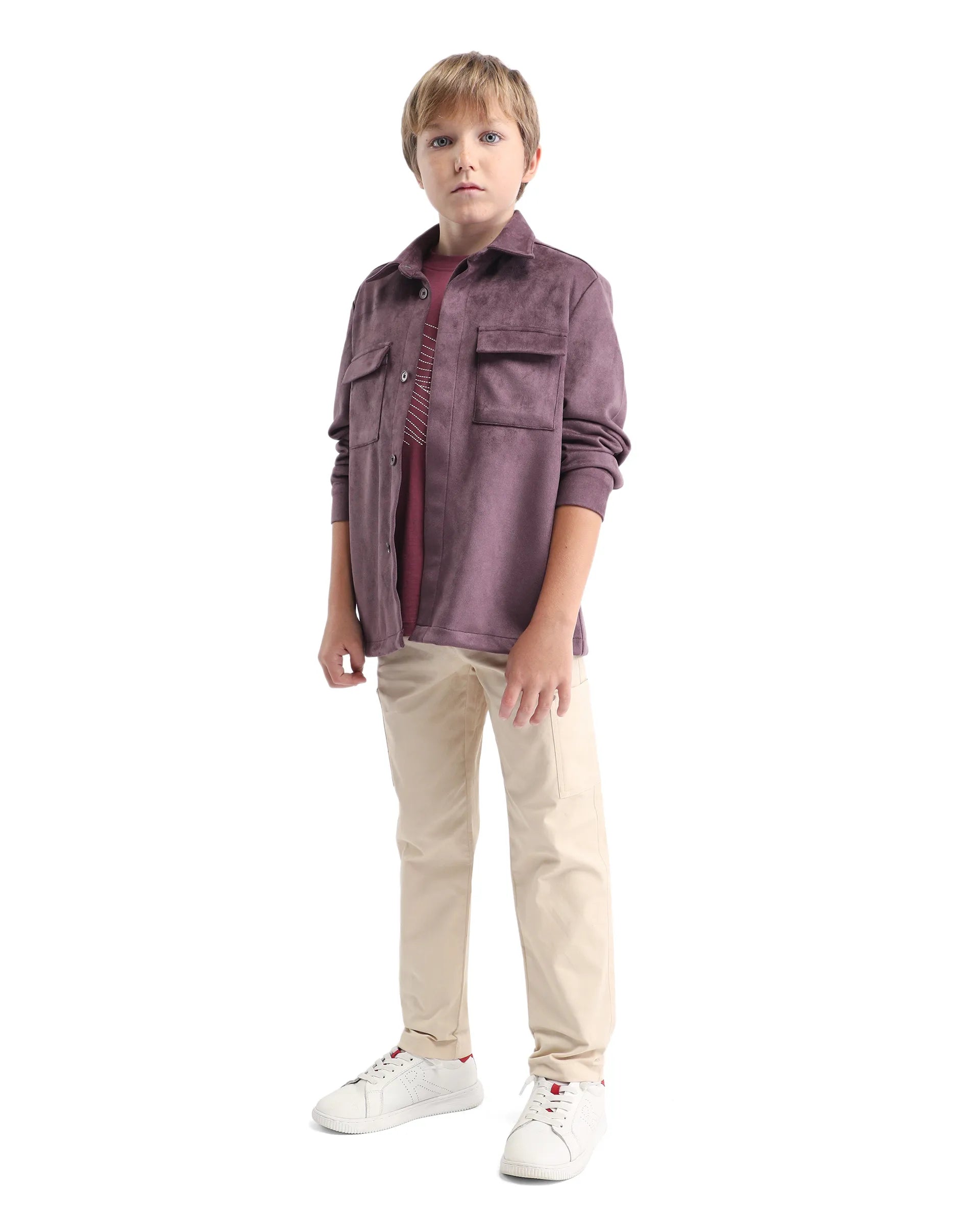 Rare Ones Kids Rez Beige Cotton Solid Button & Zip Closure Regular Fit Trouser