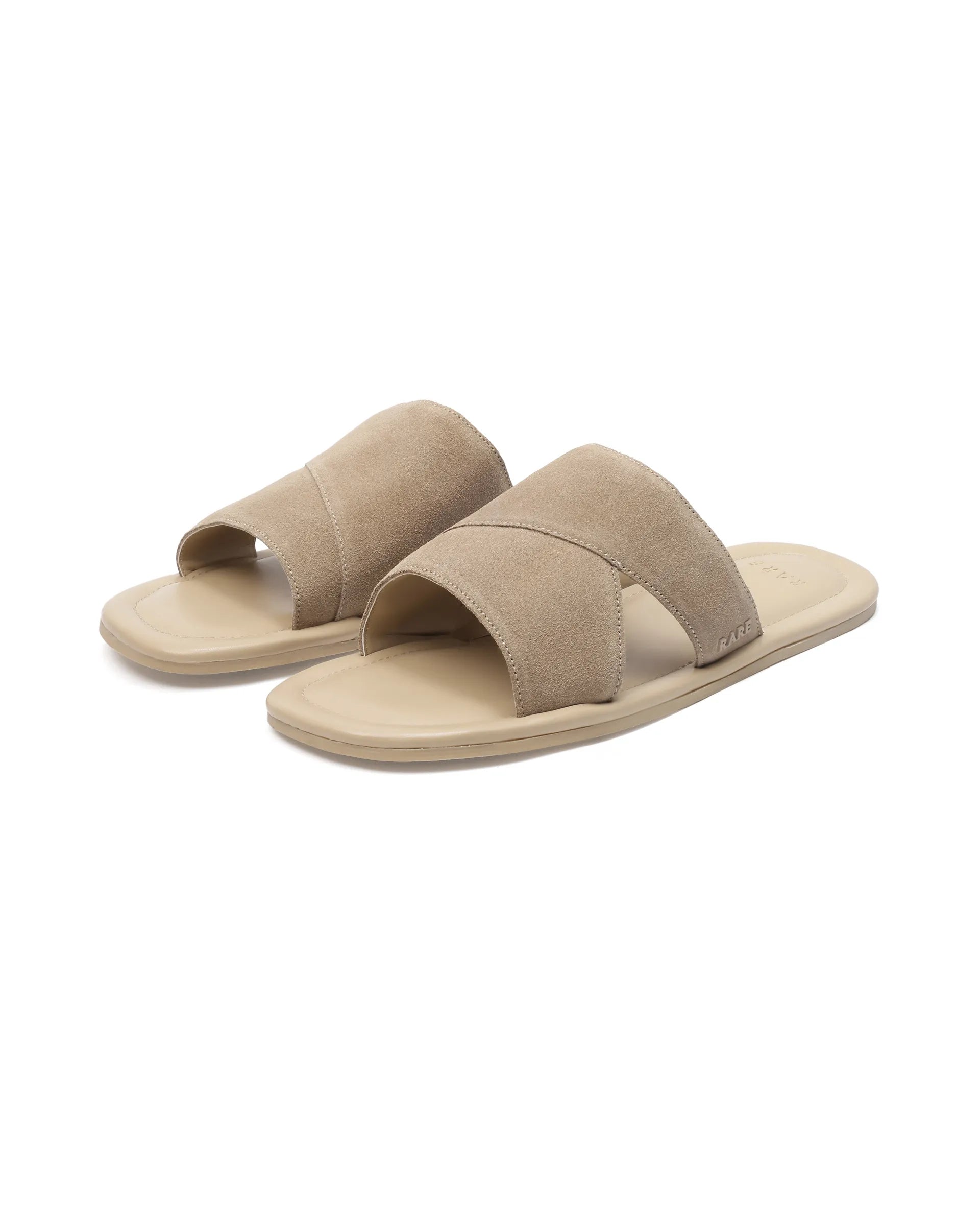 Rare Rabbit Men's Rho Sand Leather Slip-On Closure Sandal