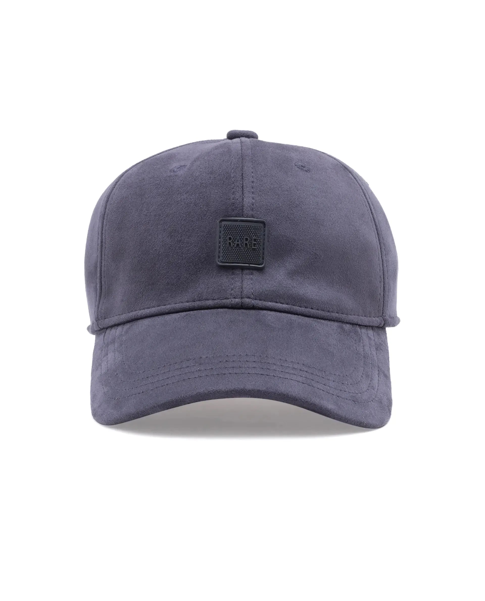 Rare Rabbit Men Rigg Navy Monotone Color Silicone Badge Branding Cap