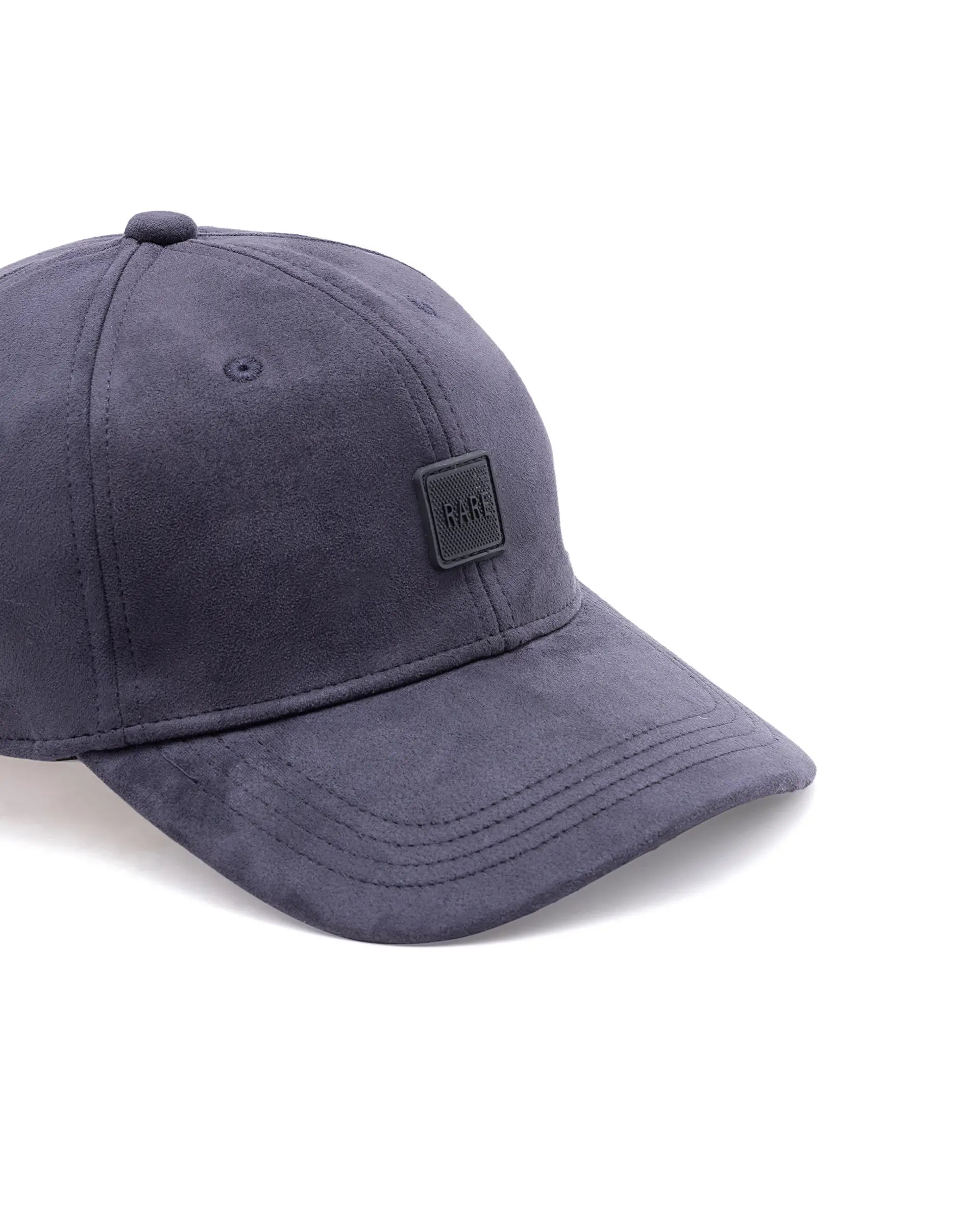 Rare Rabbit Men Rigg Navy Monotone Color Silicone Badge Branding Cap