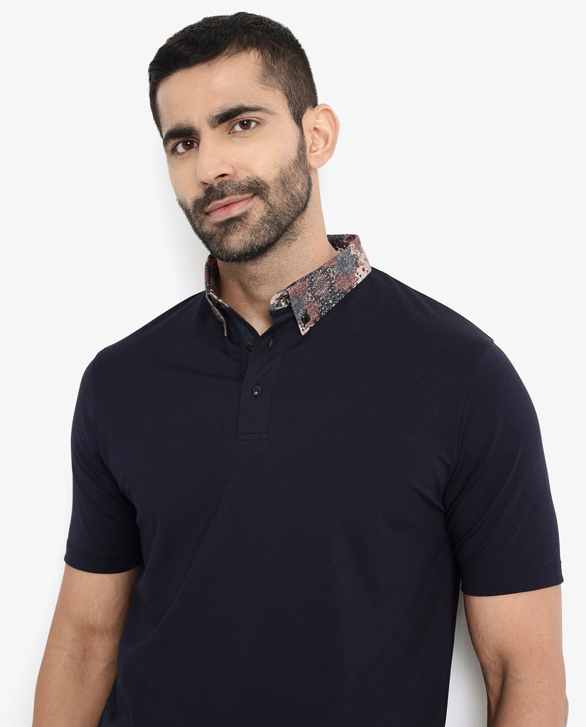 Rare Rabbit Men's Trillo Dark Navy Cotton Polyester Fabric Full Sleeve Button Closure Checks Shacket main image 0