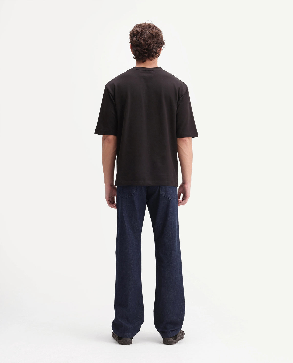 Rare Rabbit Men's Rokz Dark Navy Cotton Blend Knox Bootcut Plain Jeans