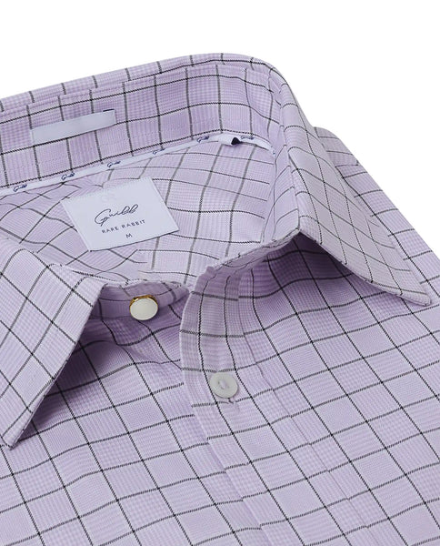 Buy Guild Business - Rooney - Light Purple Regular Fit Checked Print ...