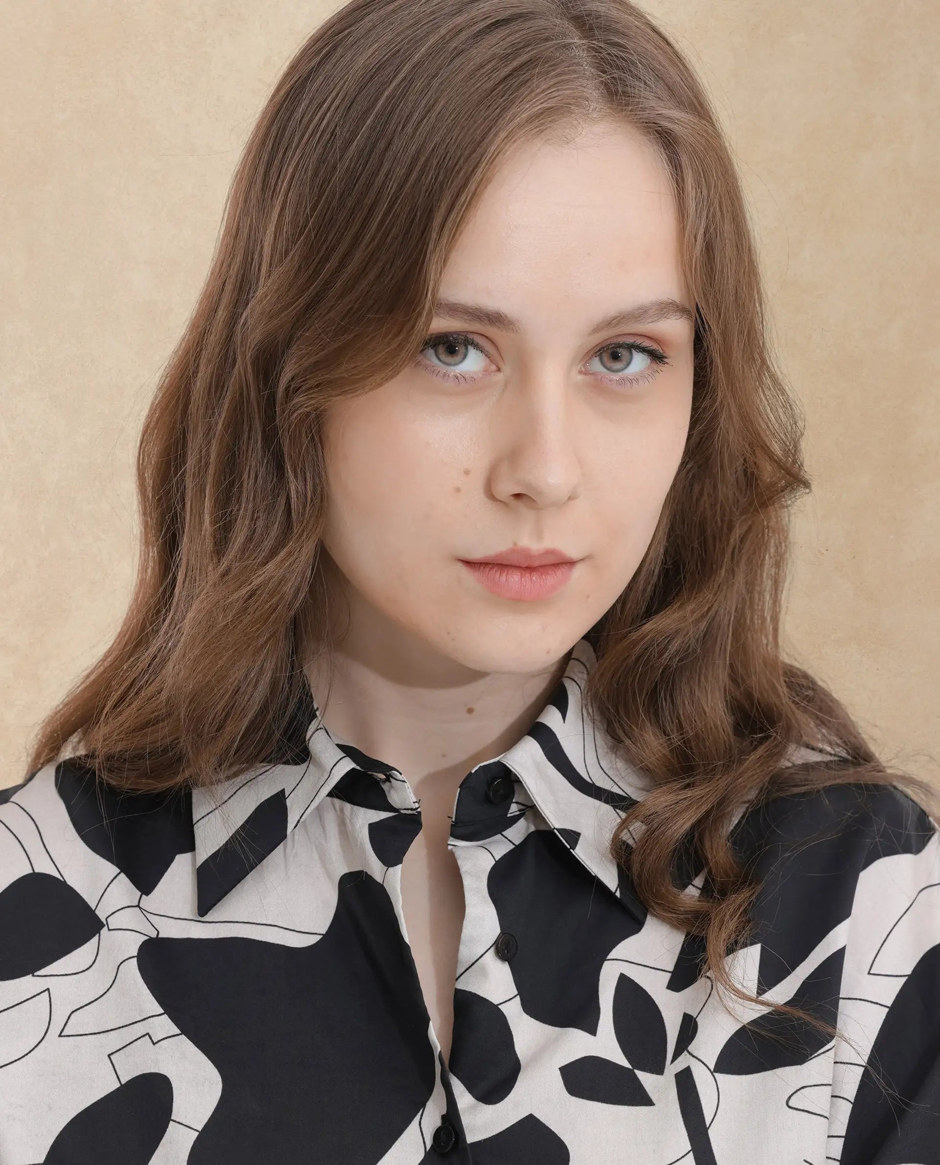 Rareism Women Roshi Black Cotton Fabric Regular Sleeves Collared Neck  Boxy Fit Printed Top