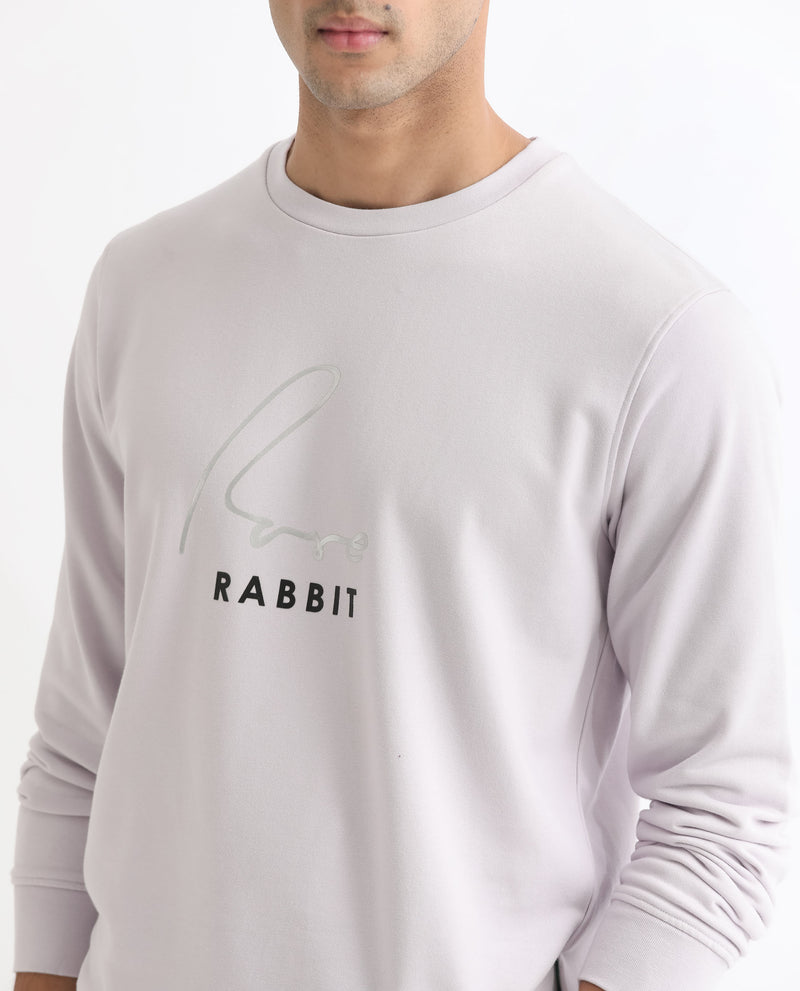 Rare Rabbit Men'S Rowann Purple Sweatshirt Full Sleeves Solid