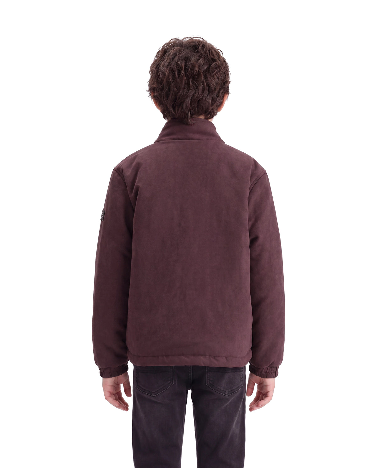 Rare Ones Kids Katpil-25 Maroon Polyester Zipper Closure High Neck Plain Full Sleeves Regular Fit Jacket