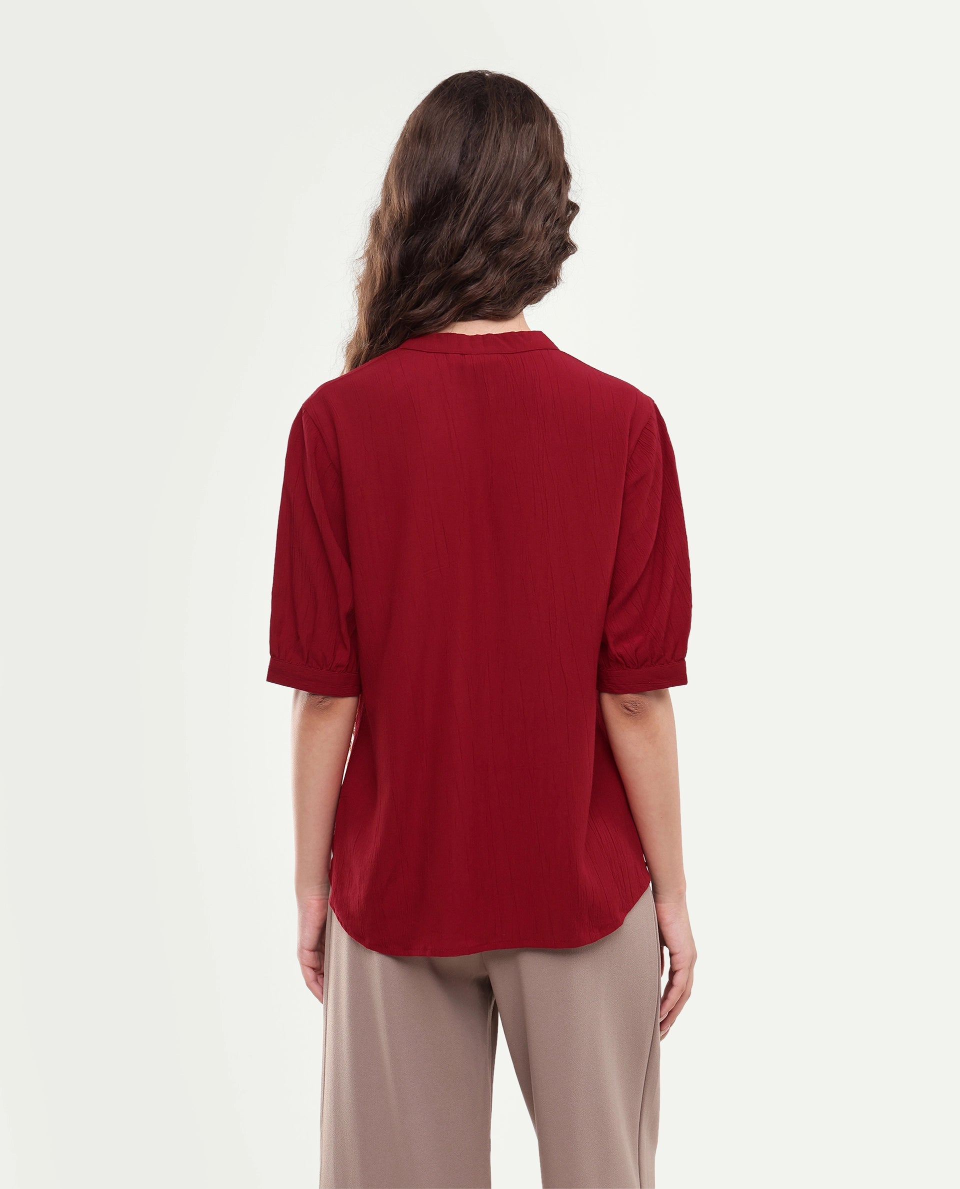 Rareism Women's Elane Red Ct Plain Top