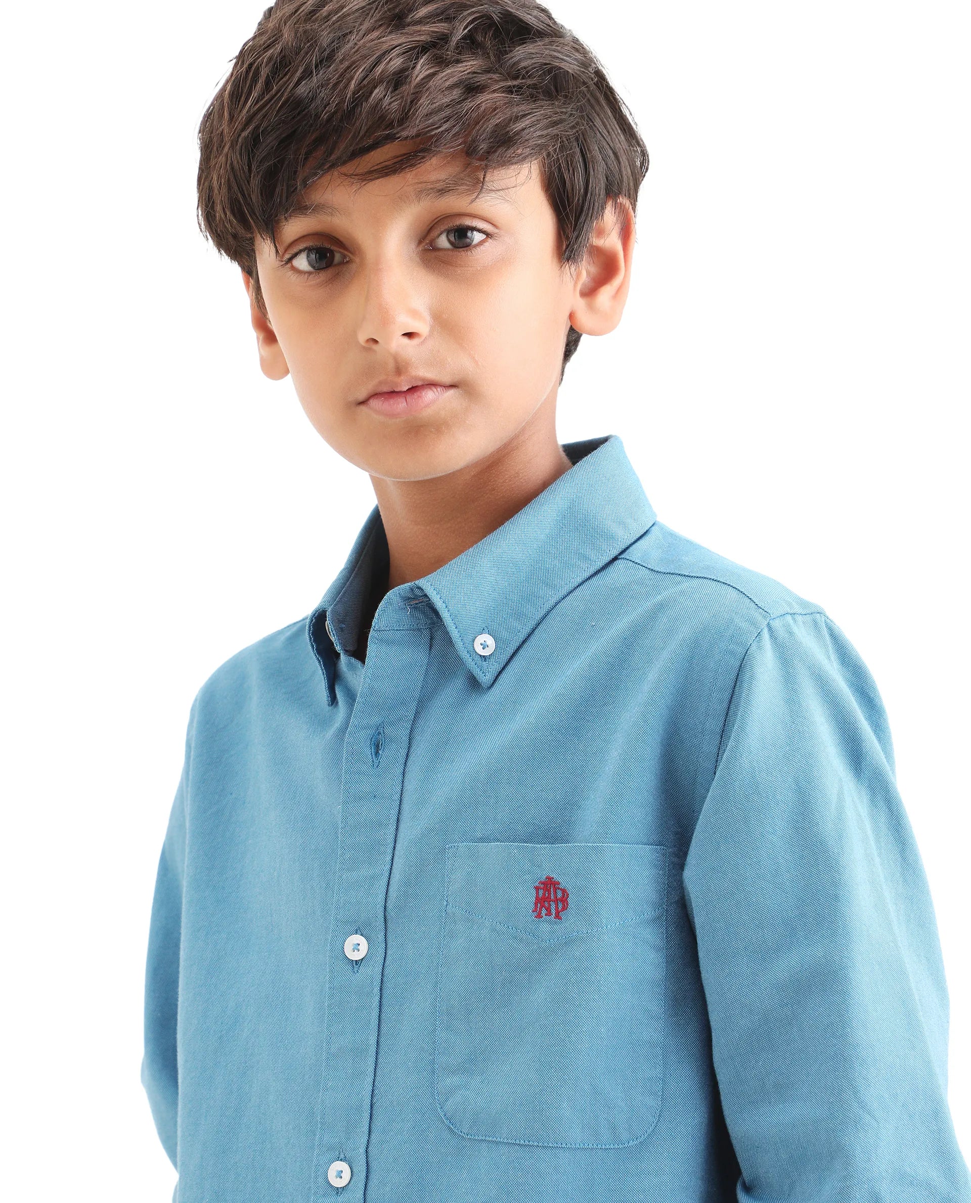 Rare Ones Kids Jac-26 Blue Cotton Button Closure Regular Fit Shirt