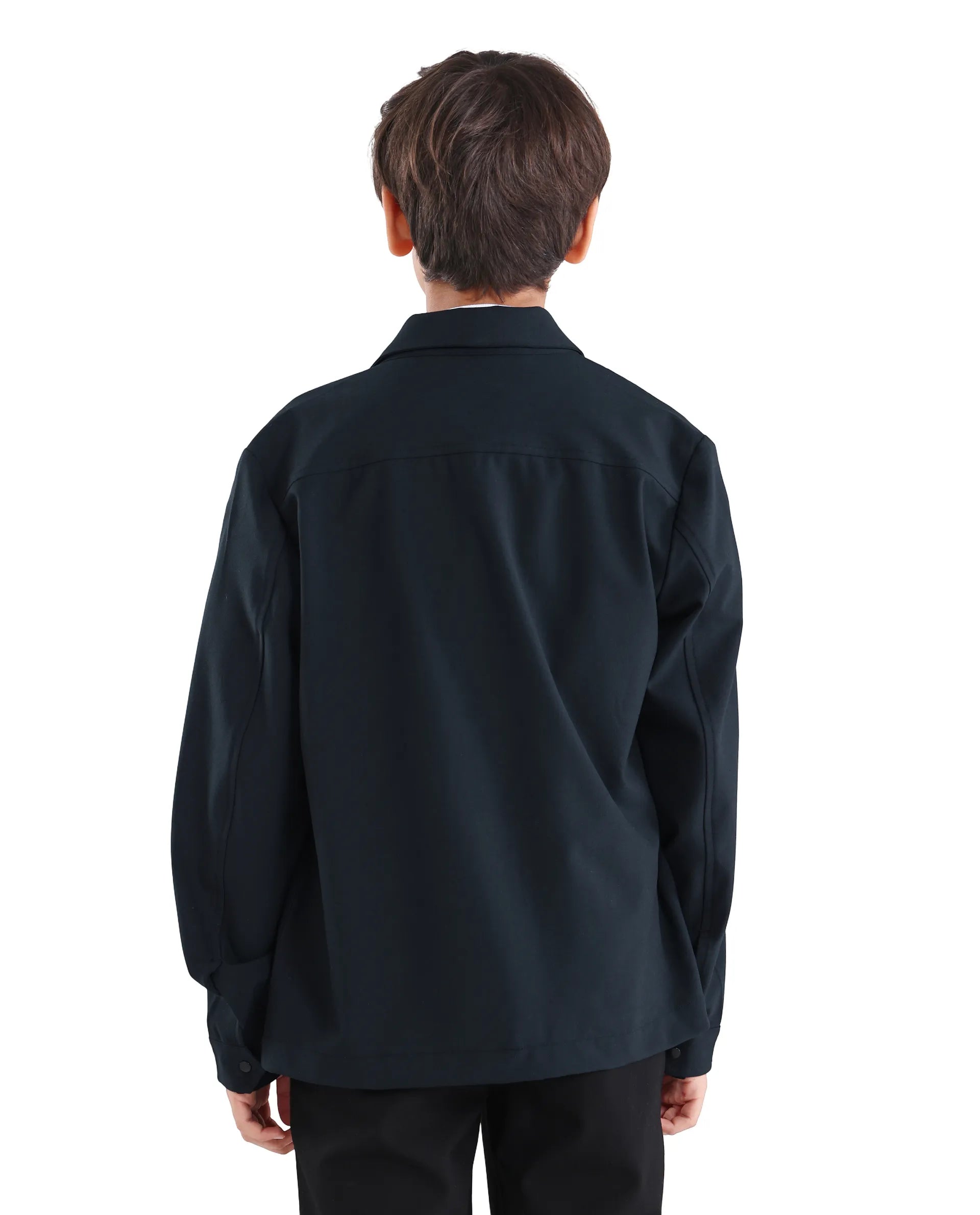 Rare Ones Kids Juan-K 26 Navy Viscose Blend Zipper Closure Regular Fit Shacket