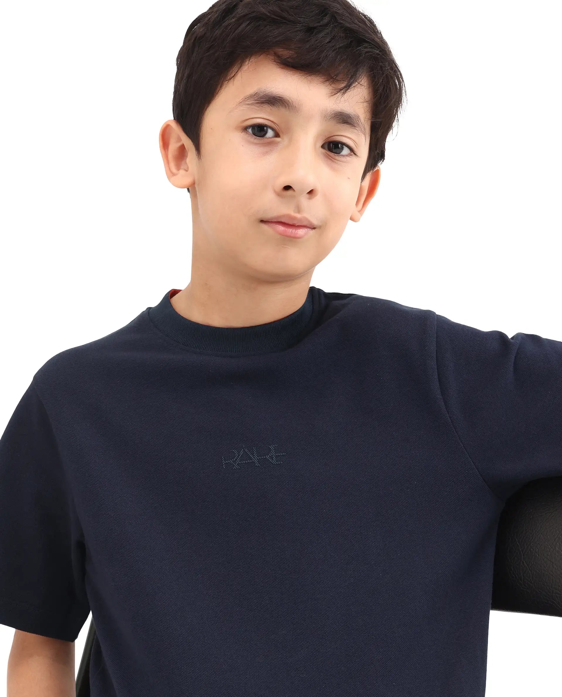 Rare Ones Kids Heros Navy Cotton Blend Fabric Pull-On Closure Hd Print Regular Fit T-Shirt