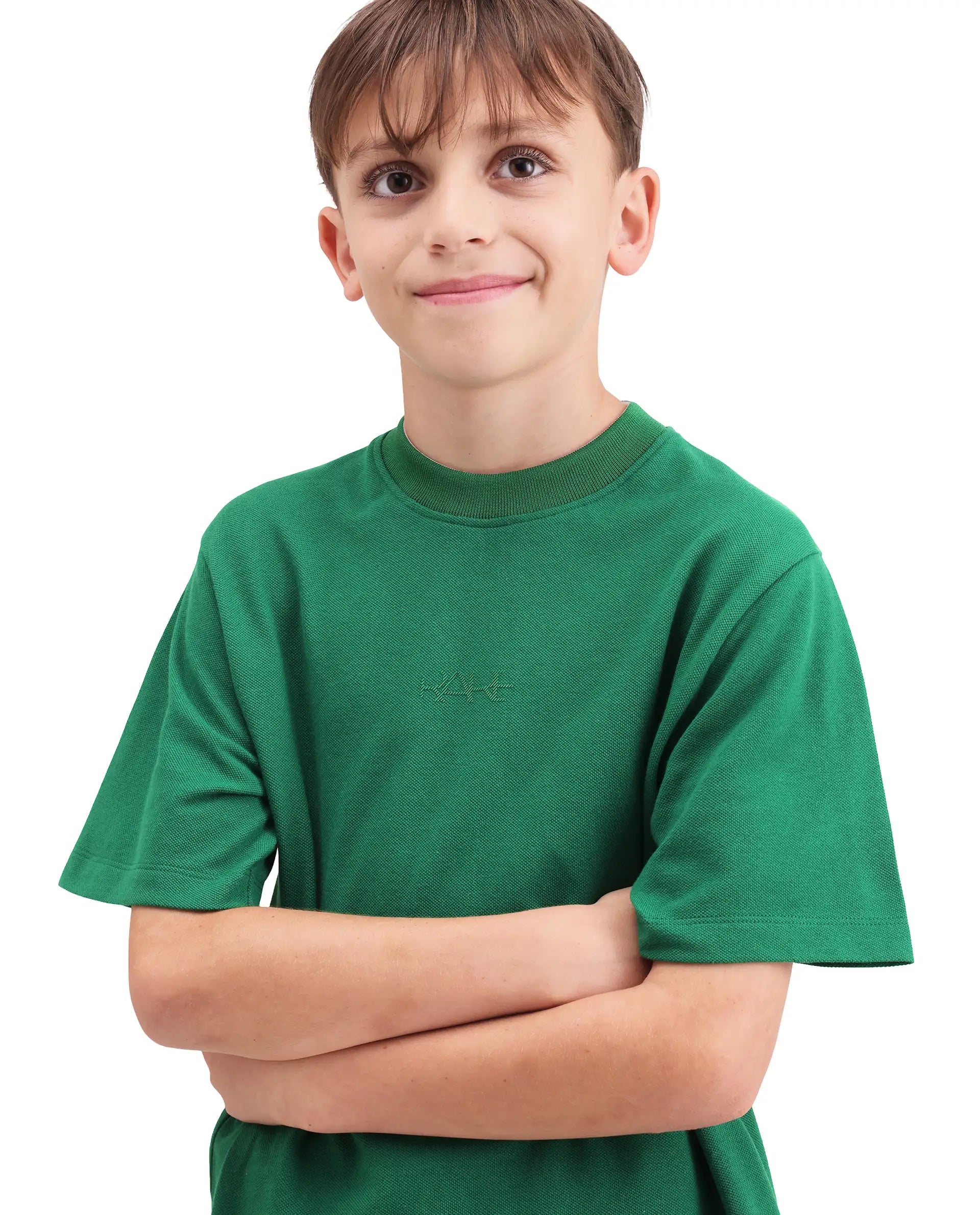 Rare Ones Kids Heros Green Cotton Blend Fabric Pull-On Closure Hd Print Regular Fit T-Shirt