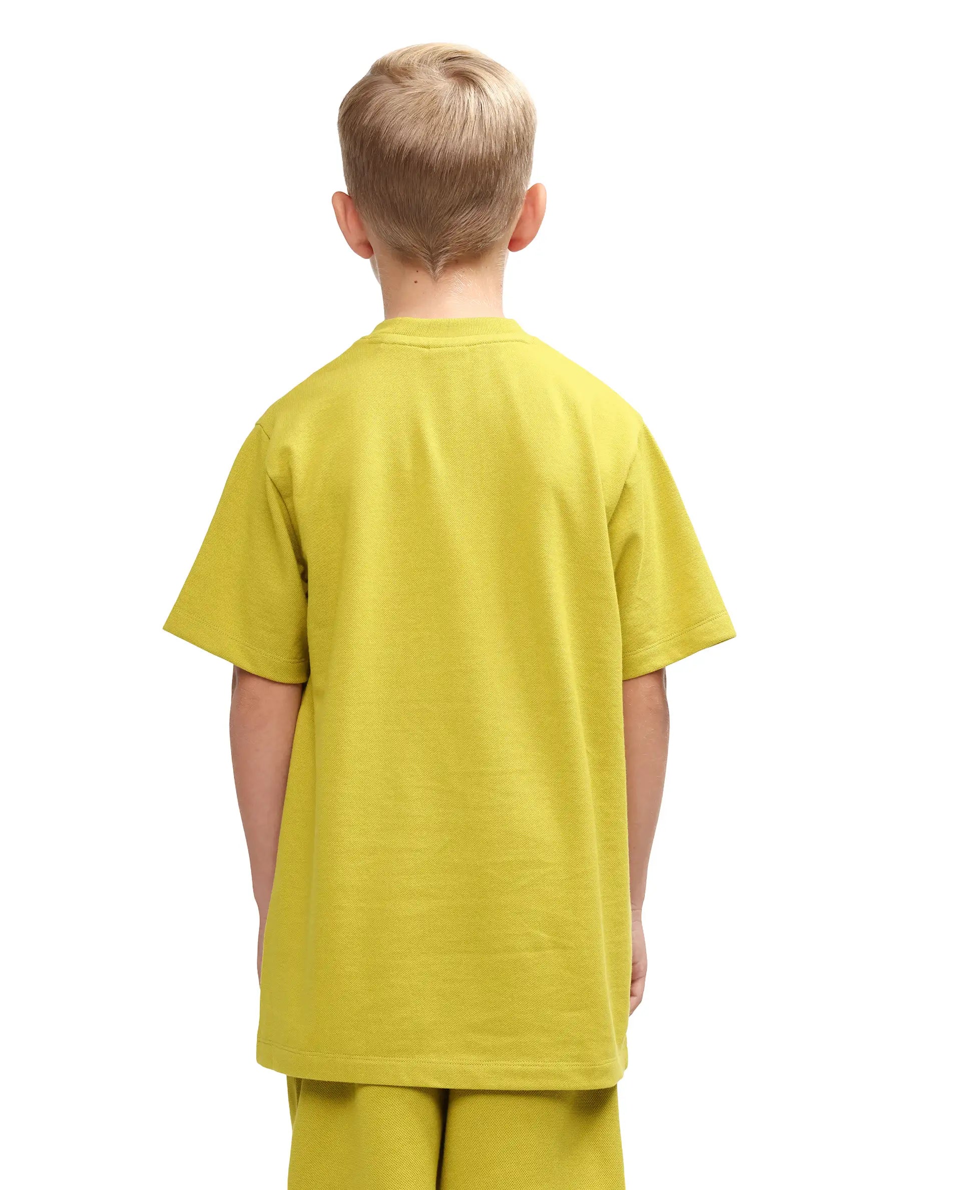 Rare Ones Kids Heros Fluorescent Yellow Cotton Blend Fabric Pull-On Closure Hd Print Regular Fit T-Shirt