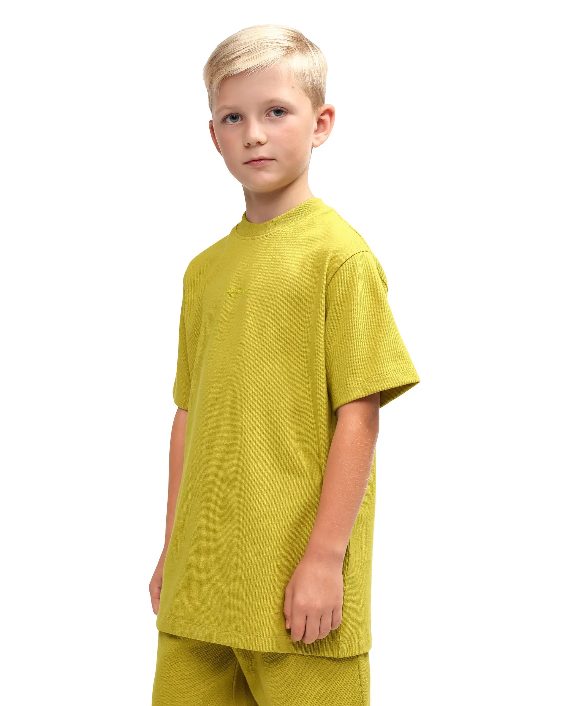 Rare Ones Kids Heros Fluorescent Yellow Cotton Blend Fabric Pull-On Closure Hd Print Regular Fit T-Shirt