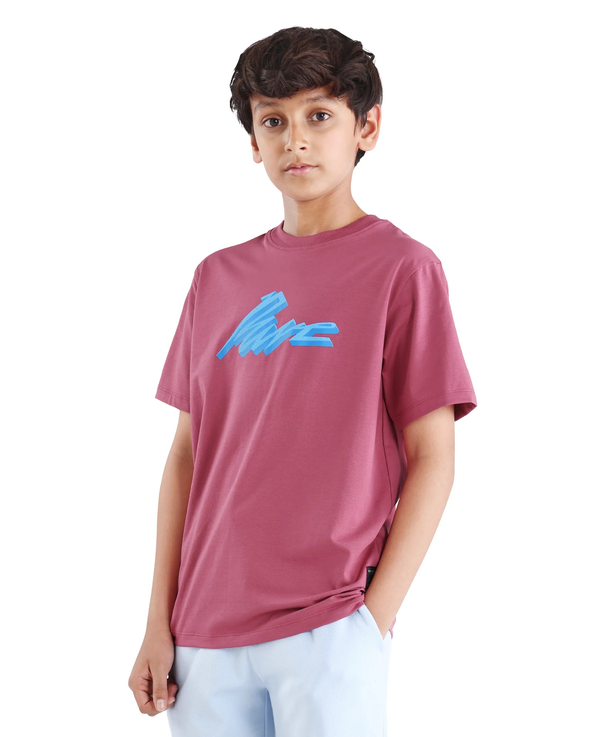 Rare Ones Kids Via-K Dark Pink Cotton Blend Pull-On Closure Regular Fit T-Shirt