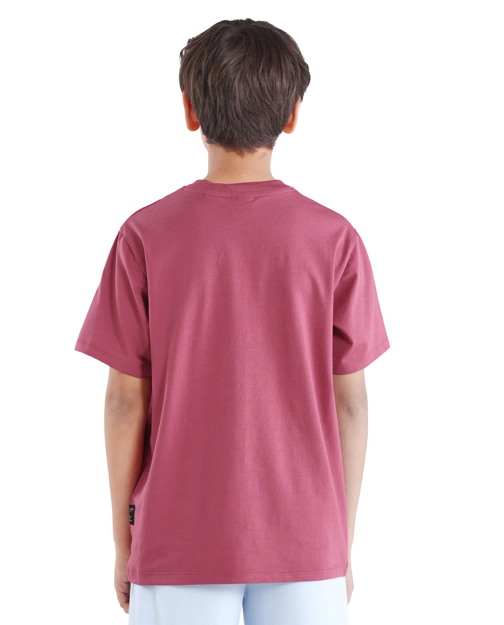 Rare Ones Kids Via-K Dark Pink Cotton Blend Pull-On Closure Regular Fit T-Shirt