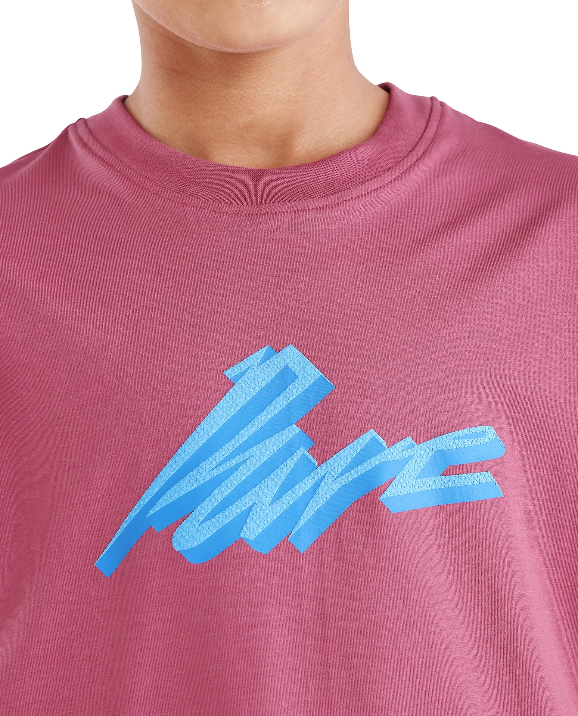 Rare Ones Kids Via-K Dark Pink Cotton Blend Pull-On Closure Regular Fit T-Shirt