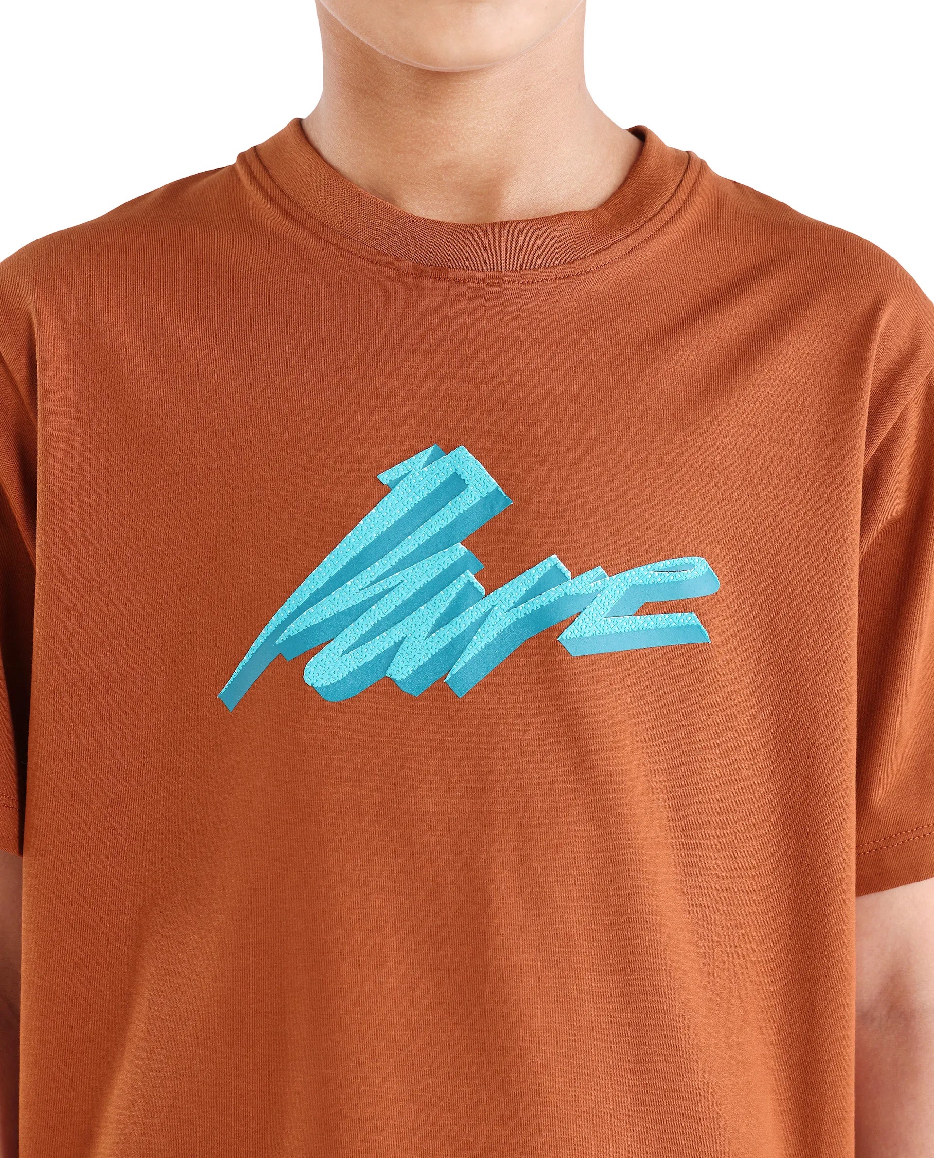 Rare Ones Kids Via-K Brown Cotton Blend Pull-On Closure Regular Fit T-Shirt