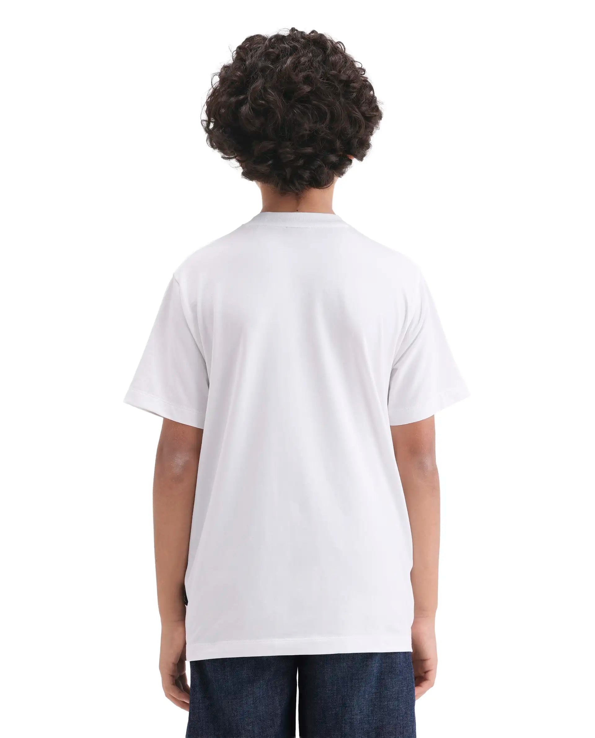 Rare Ones Kids Ure-K Off White Cotton Blend Fabric Pull-On Closure Hd Print Regular Fit T-Shirt