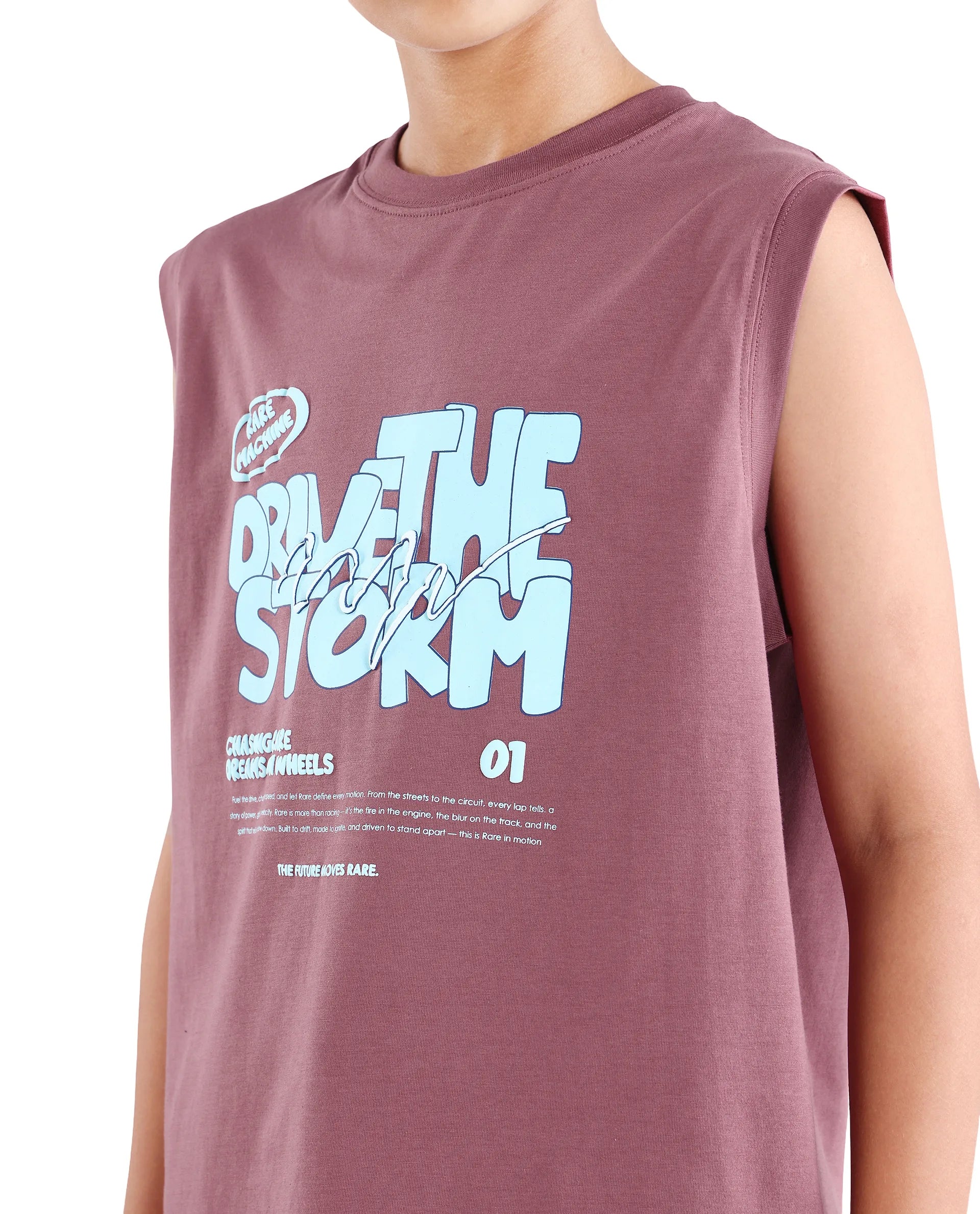 Rare Ones Kids Aloha Dusky Pink Cotton Blend Fabric Pull-On Closure Regular Fit T-Shirt