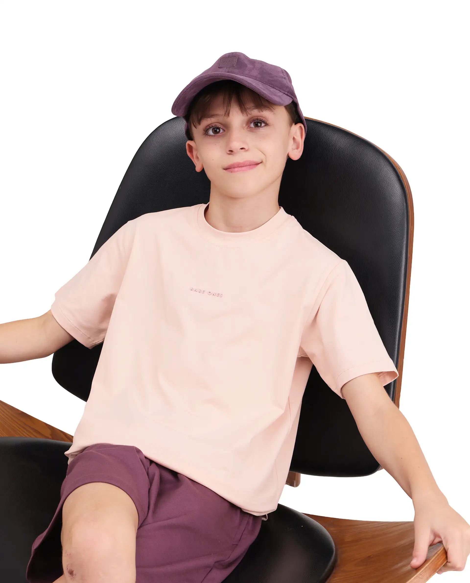 Rare Ones Kids Rob Light Orange Cotton Blend Fabric Pull-On Closure Regular Fit T-Shirt
