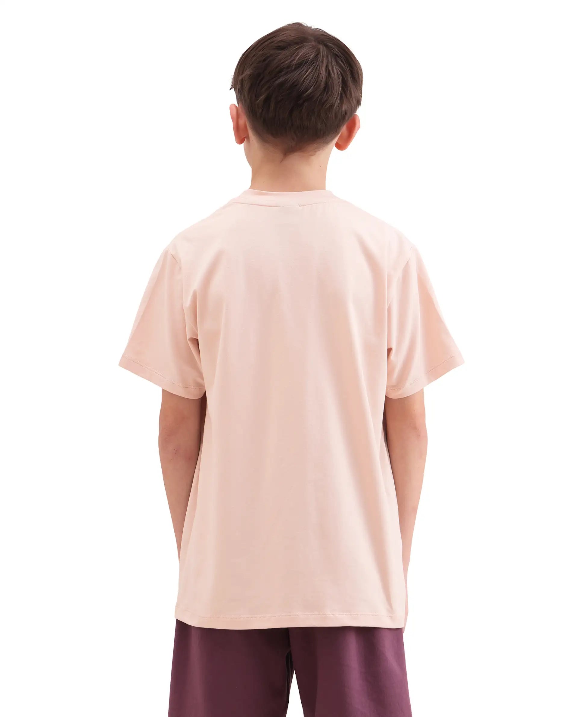 Rare Ones Kids Rob Light Orange Cotton Blend Fabric Pull-On Closure Regular Fit T-Shirt