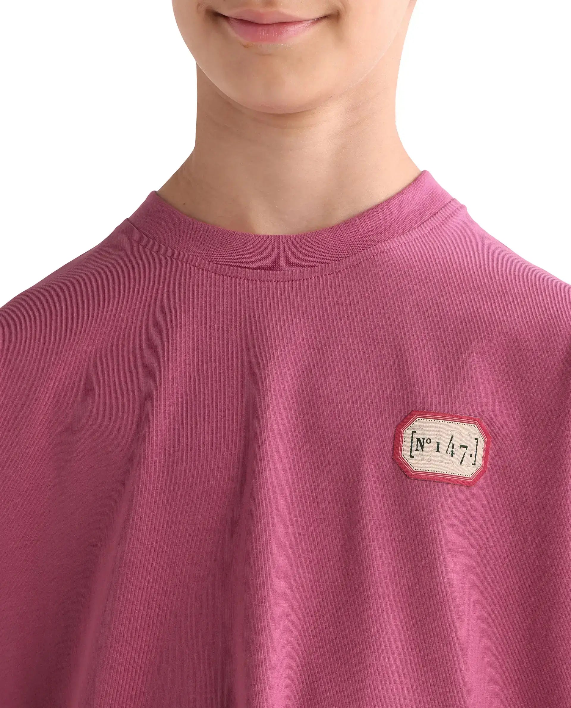 Rare Ones Kids Hirm-K Dark Pink Cotton Blend Fabric Pull-On Closure Regular Fit T-Shirt