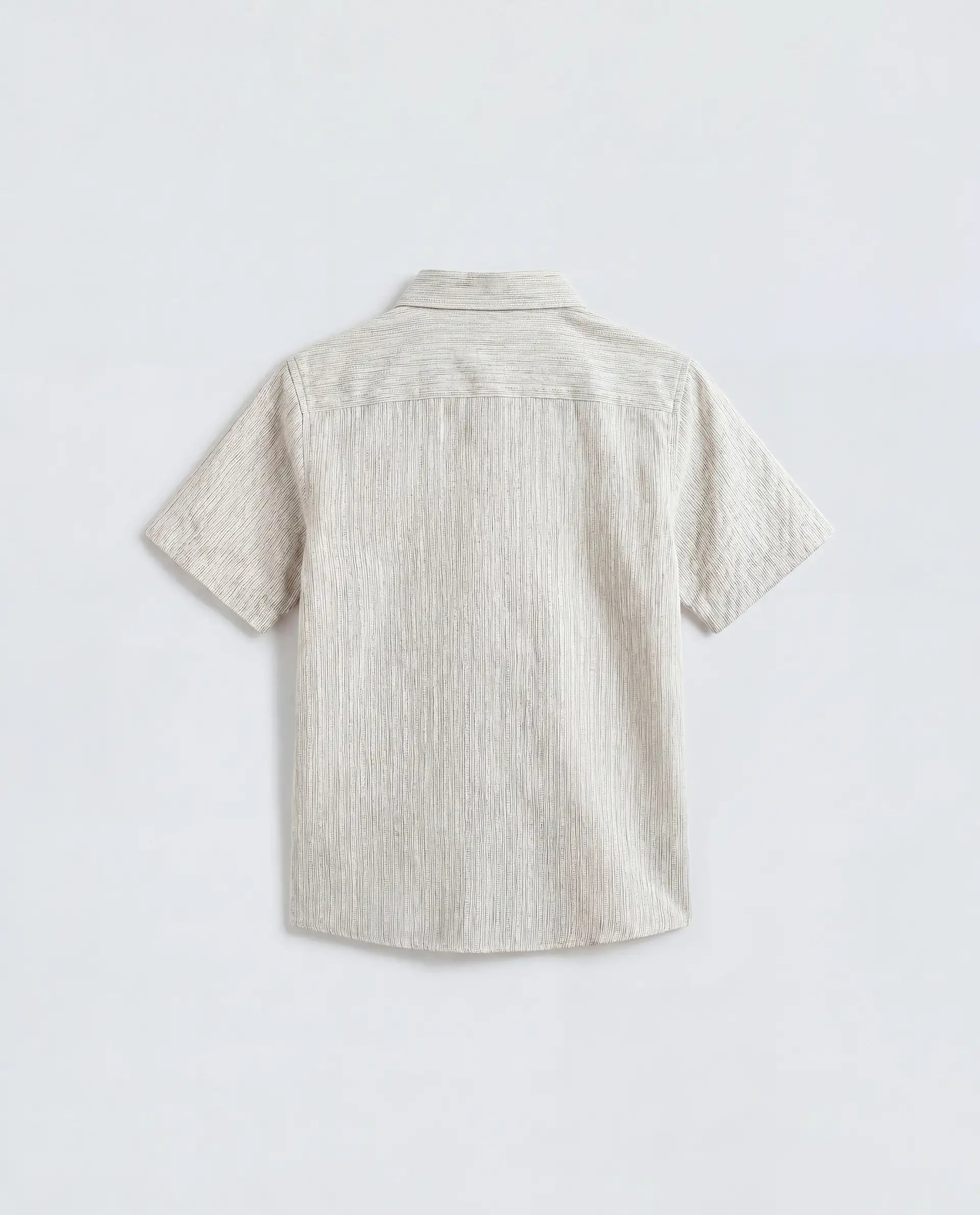 Rare Ones Kids Nobil Light Green Linen Blend Button Closure Regular Fit Shirt
