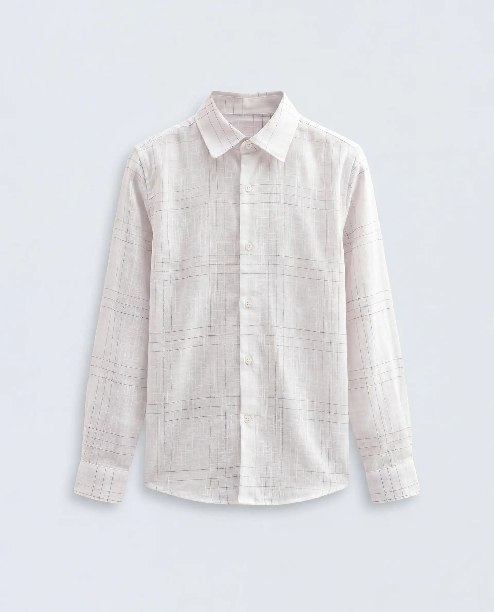 Rare Ones Kids Volc Off White Cotton Blend Button Closure Regular Fit Shirt