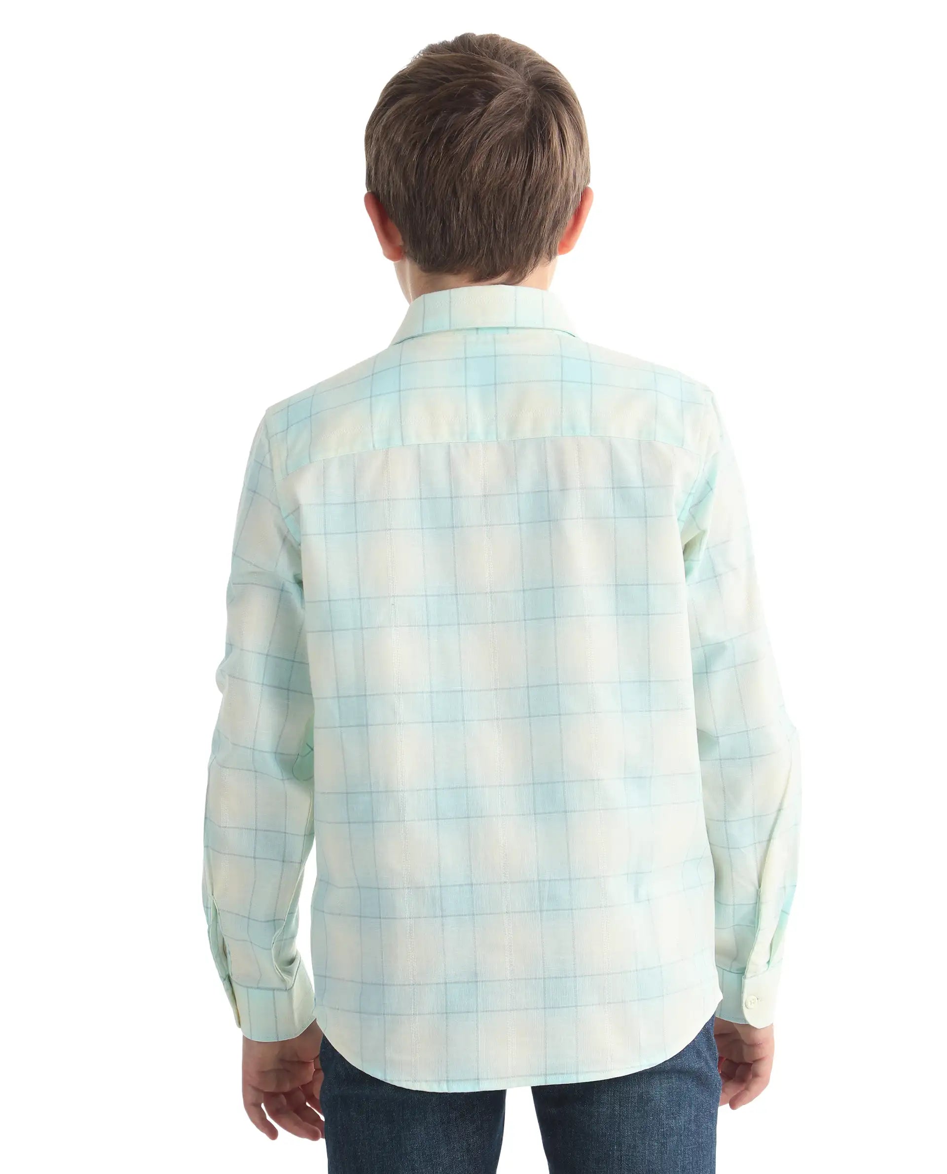 Rare Ones Kids Bryd Light Yellow Cotton Fabric Button Closure Regular Fit Shirt