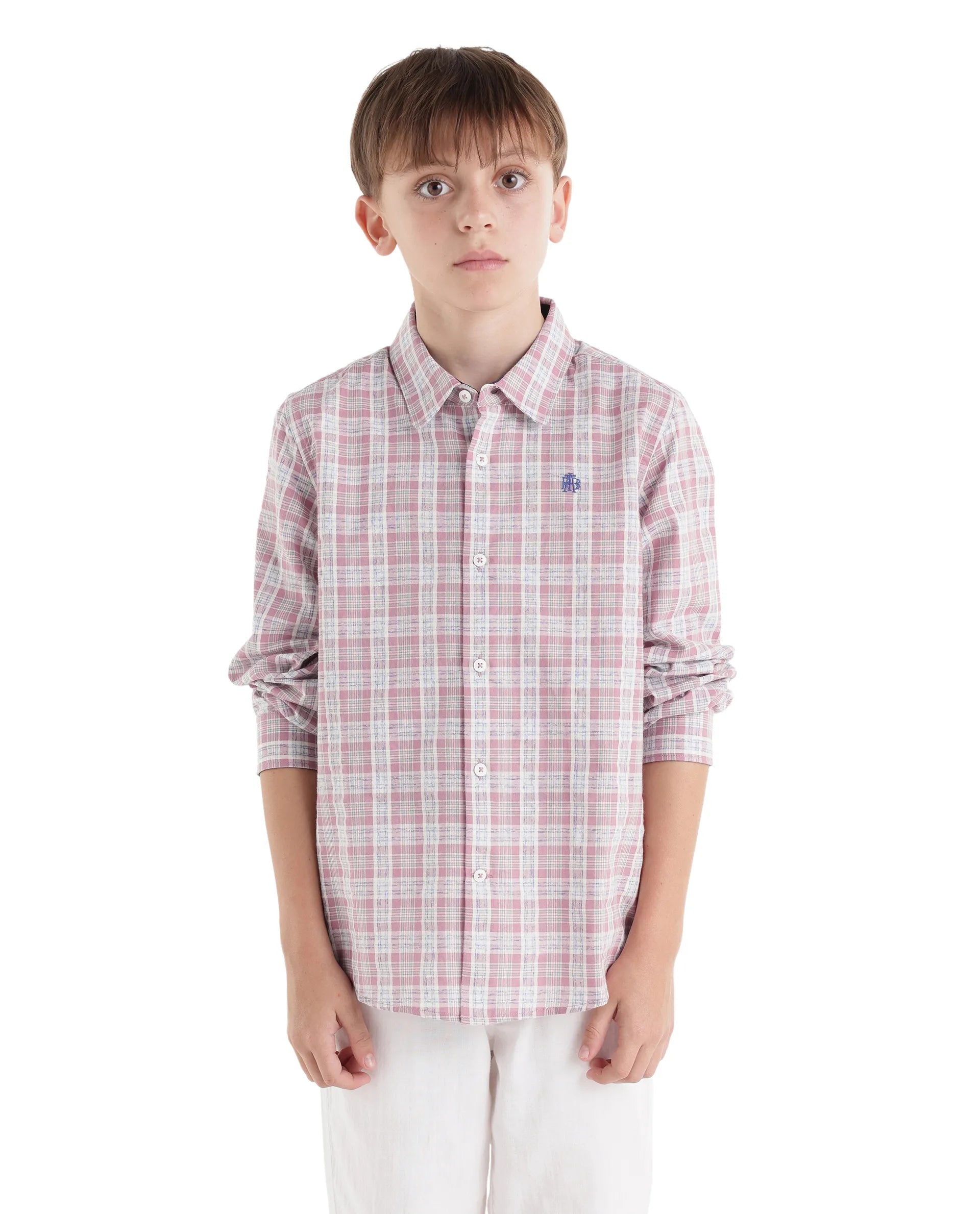Rare Ones Kids Venzor Dark Maroon Cotton Fabric Button Closure Regular Fit Shirt