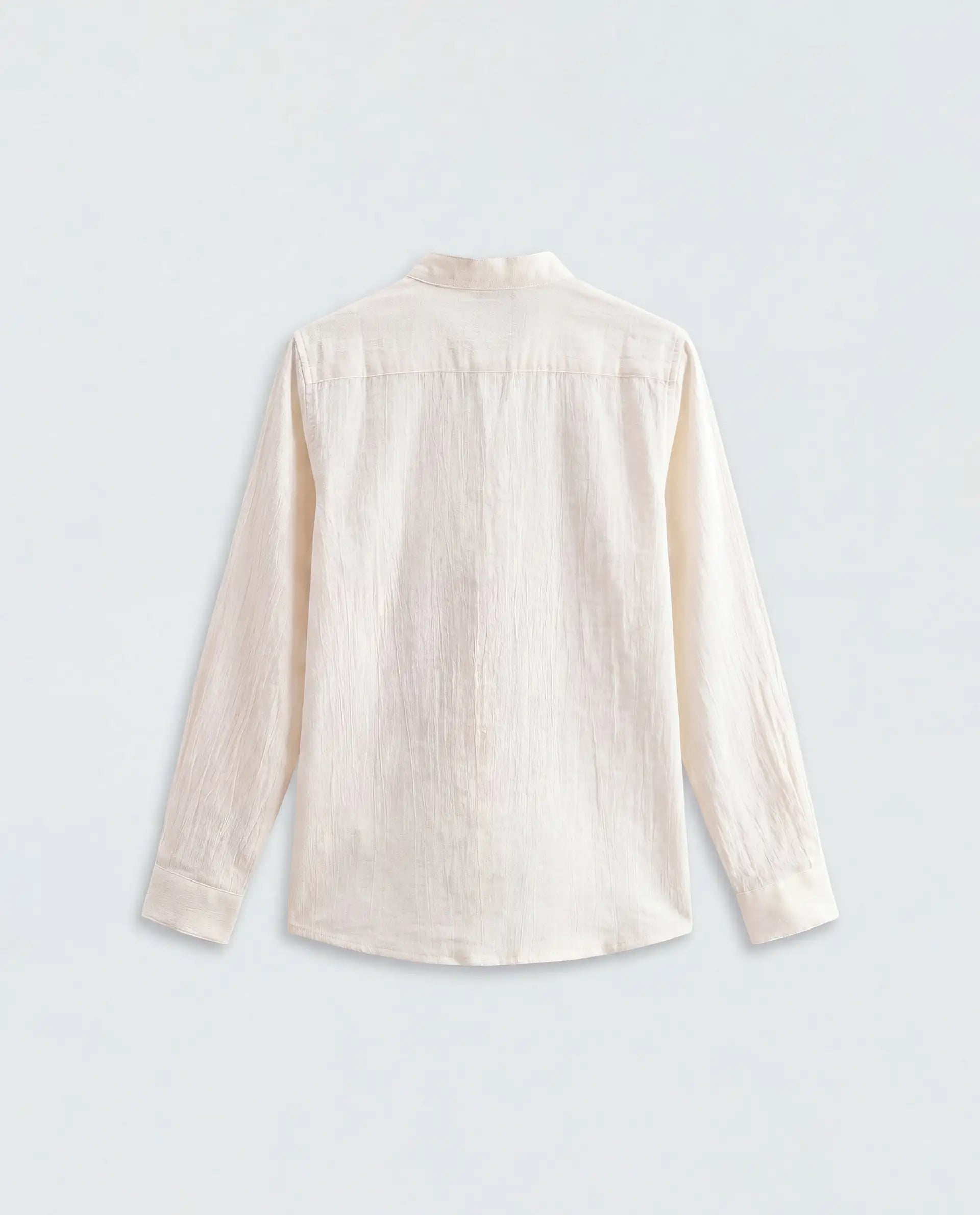 Rare Ones Kids Clin Off White Cotton Fabric Button Closure Regular Fit Shirt