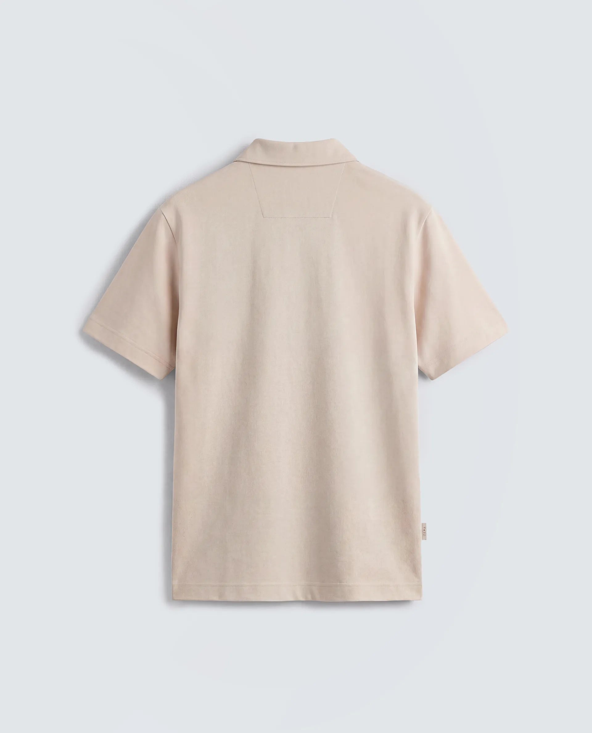 Rare Rabbit Men's Travis Beige Cotton Spread Collar Regular Embroidered Polo