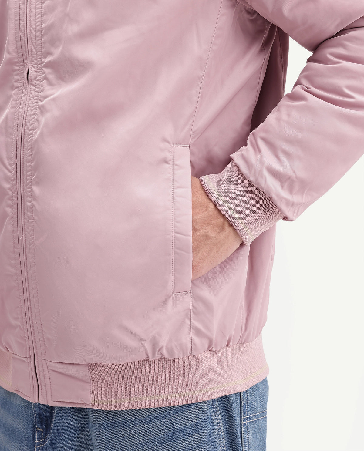 Rare Rabbit Men's Royban-26 Primary Beige Polyester High Neck Regular Plain Jacket