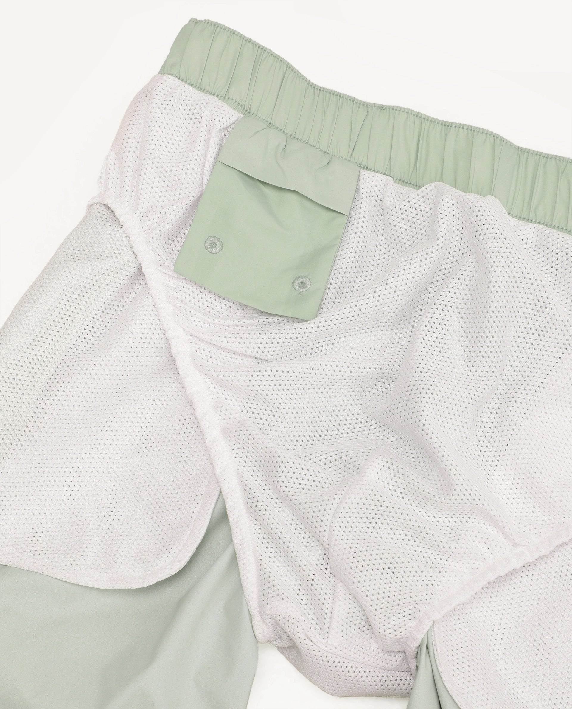 Rare Rabbit Men's Kort Aw26 Pastel Green Polyester Belt Regular Plain Swim Trunks