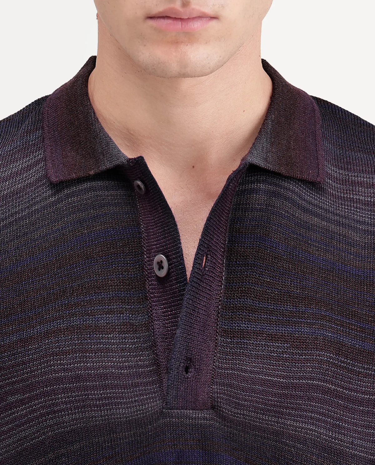 Rare Rabbit Men's Carto Dark Purple Acrylic Spread Collar Regular Jacquard Print Polo
