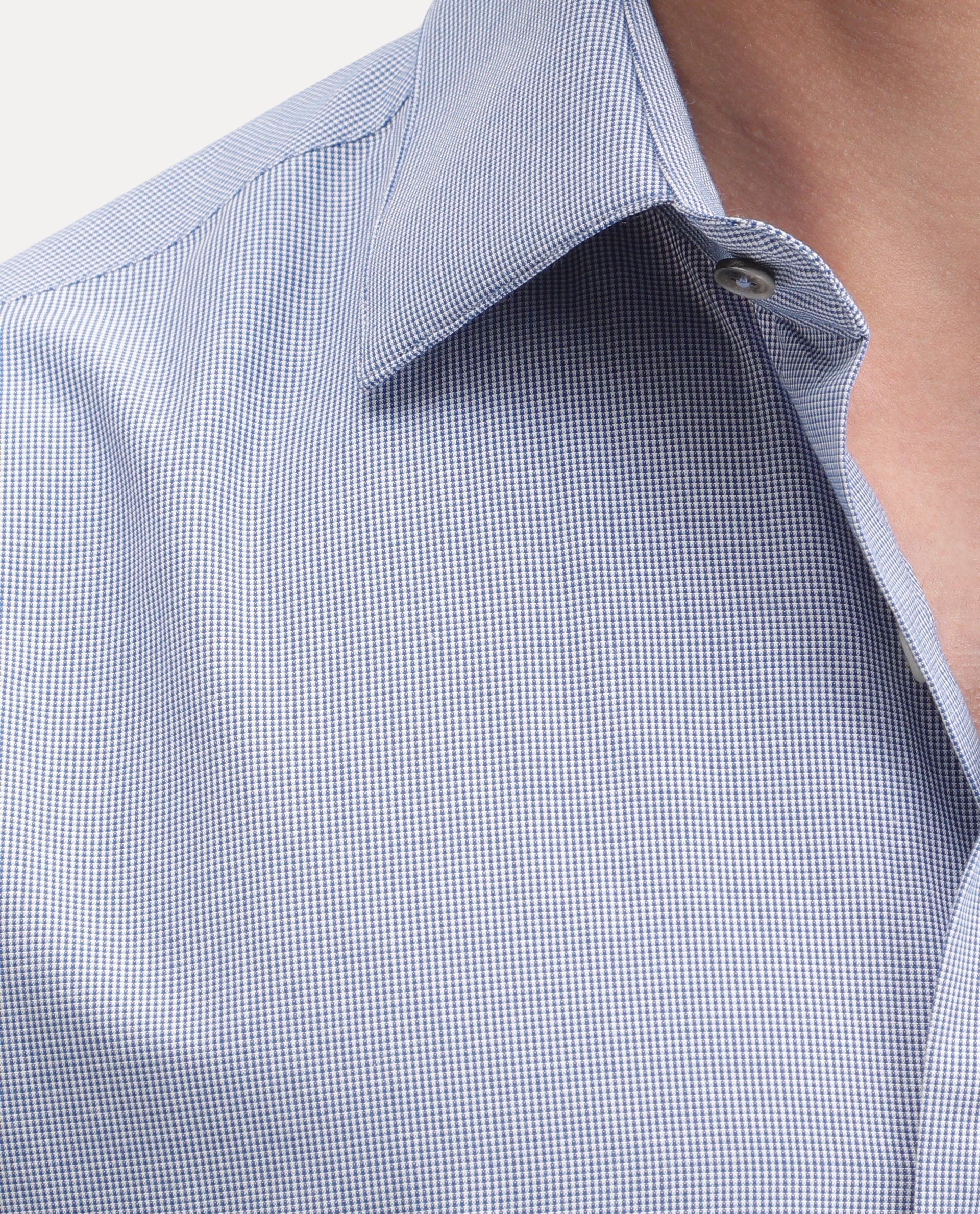 Rare Rabbit Men's Trvex Primary Navy Polyester Blend Spread Collar Button Regular Checked Shirt