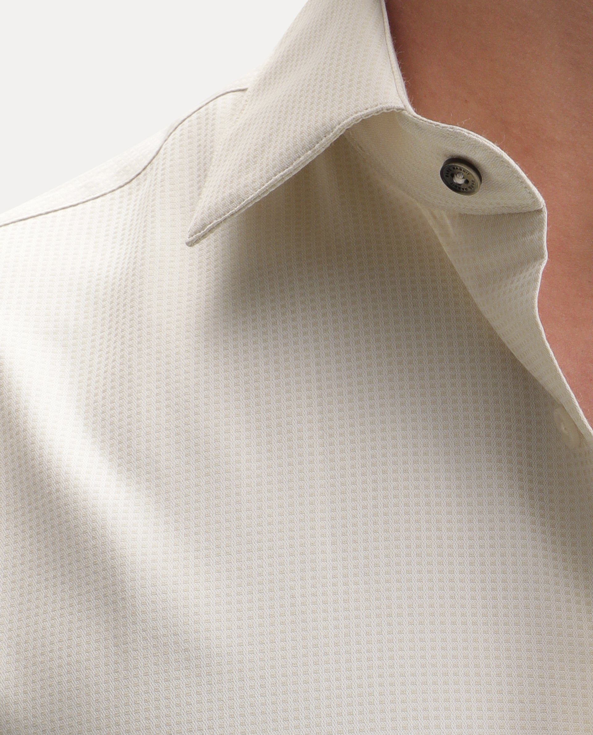 Rare Rabbit Men's Axyon Light Beige Polyester Blend Spread Collar Button Regular Checked Shirt