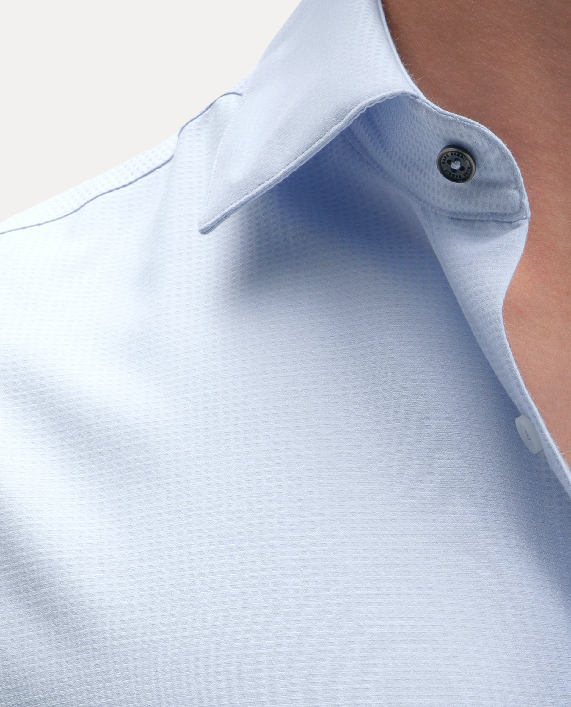 Rare Rabbit Men's Axyon Light Blue Polyester Blend Spread Collar Button Regular Checked Shirt