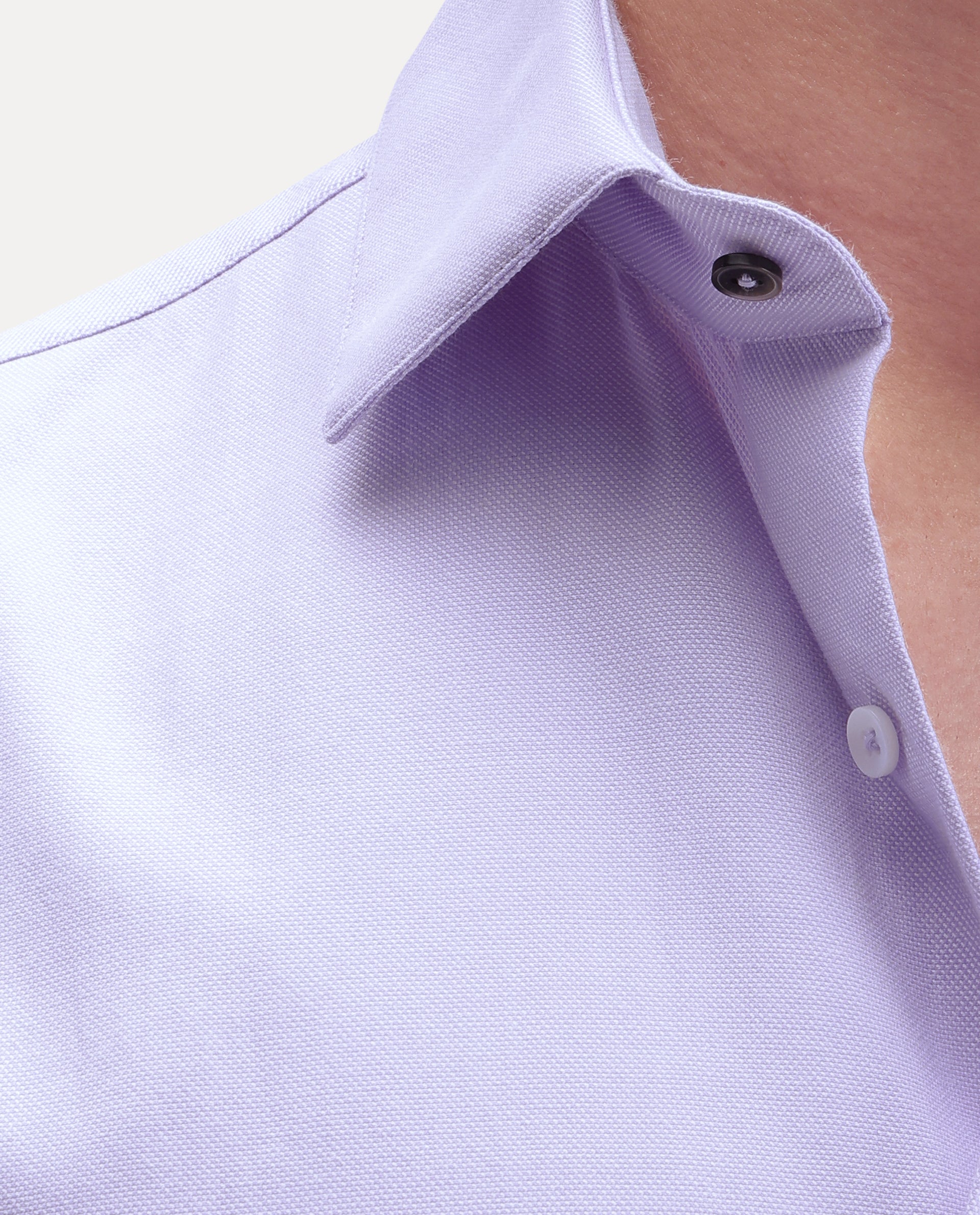 Rare Rabbit Men's Ervan Light Purple Polyester Blend Spread Collar Button Regular Plain Shirt