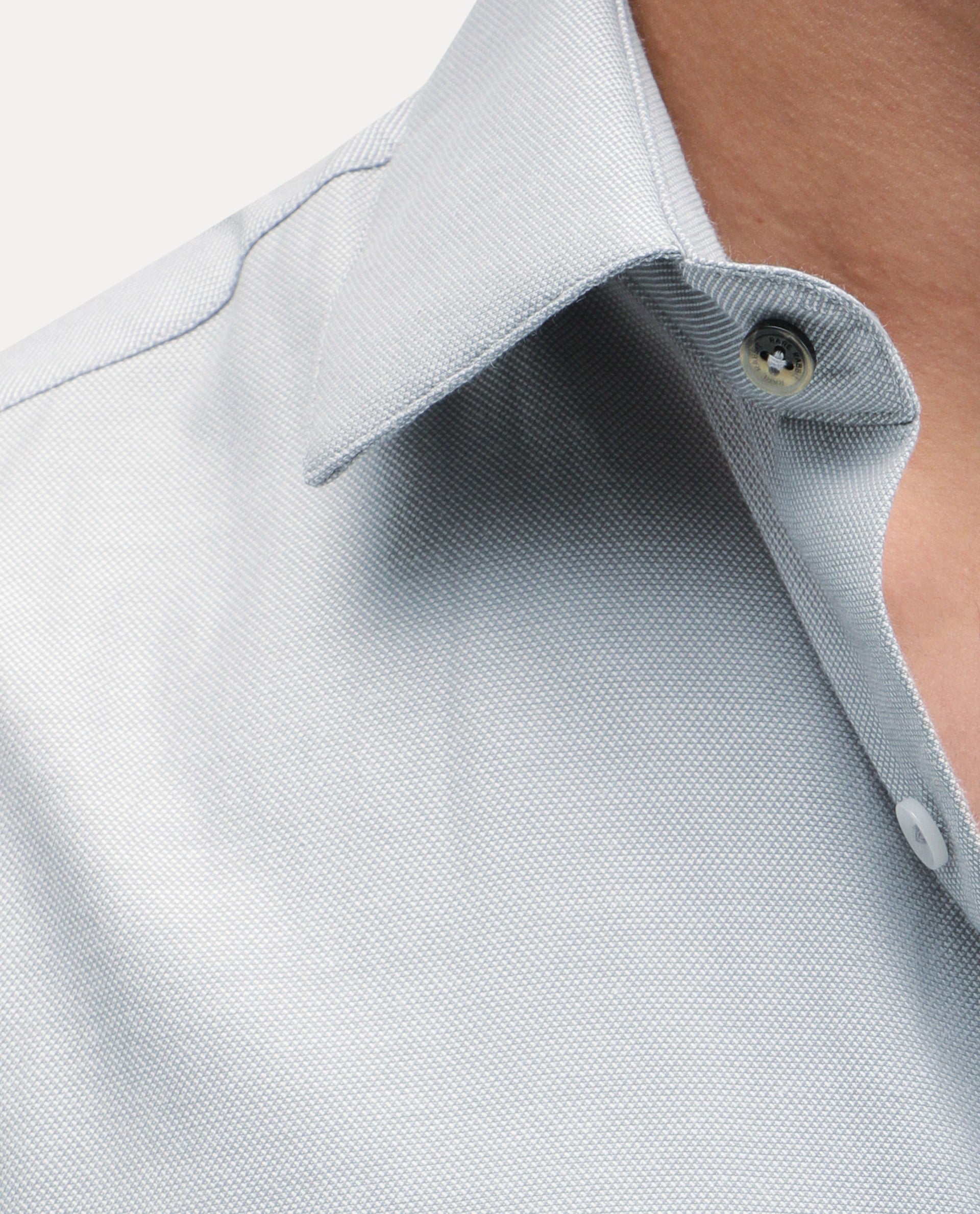 Rare Rabbit Men's Ervan Light Grey Polyester Blend Spread Collar Button Regular Plain Shirt
