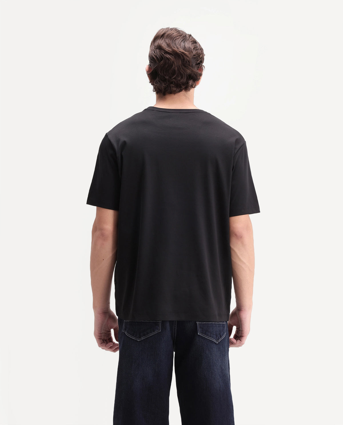 Rare Rabbit Men's Birdo Black Cotton Crew Neck Regular Graphic Print T-Shirt