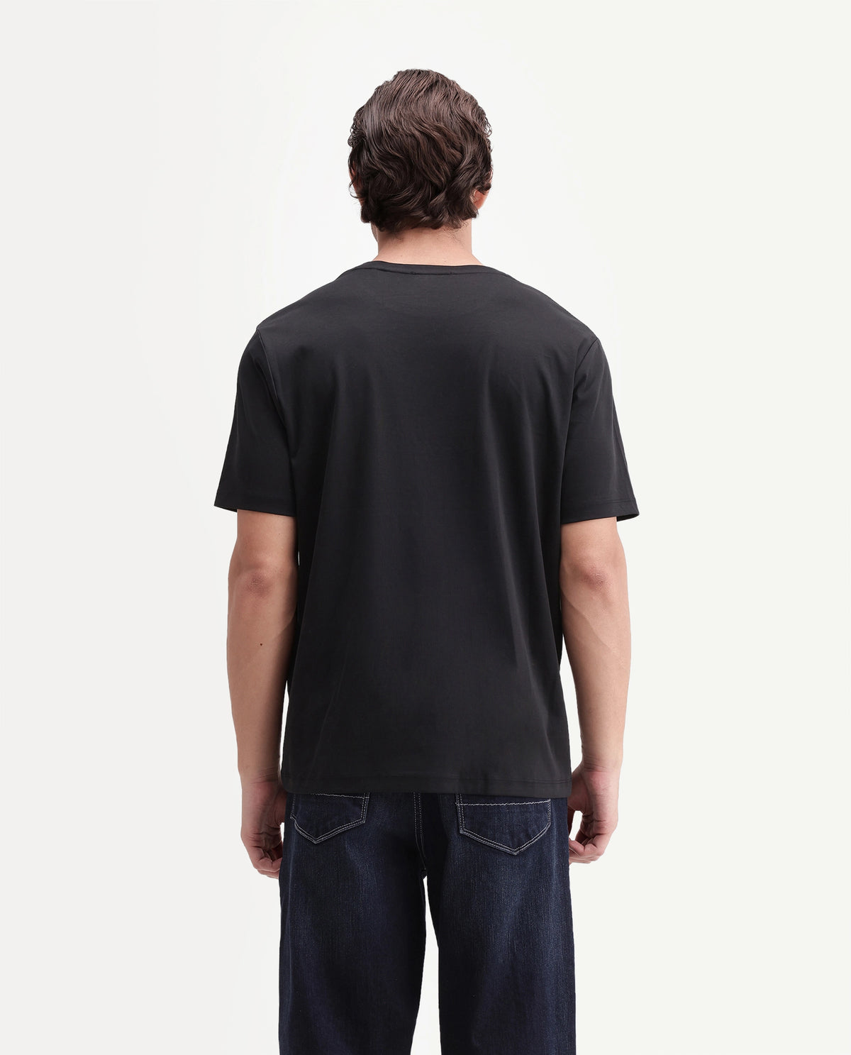 Rare Rabbit Men's Earlo Black Cotton Crew Neck Regular Graphic Print T-Shirt