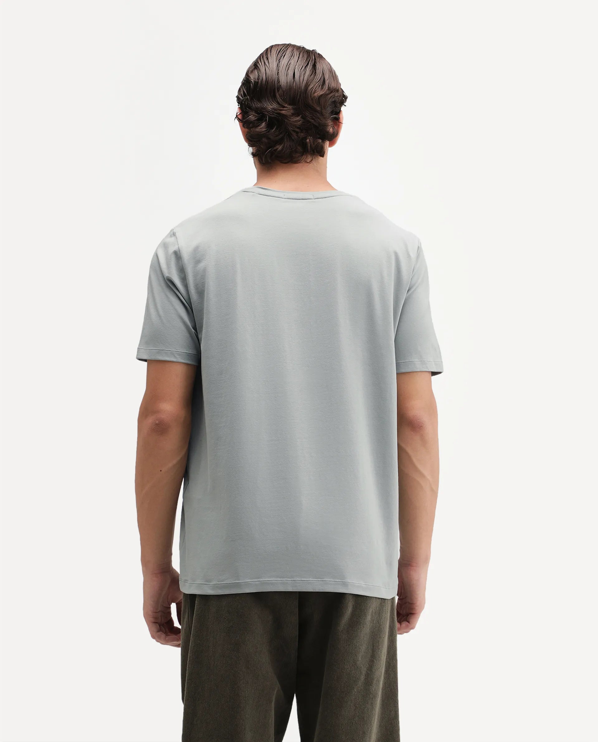Rare Rabbit Men's Plod Dusky Green Cotton Blend Crew Neck Regular Graphic Print T-Shirt