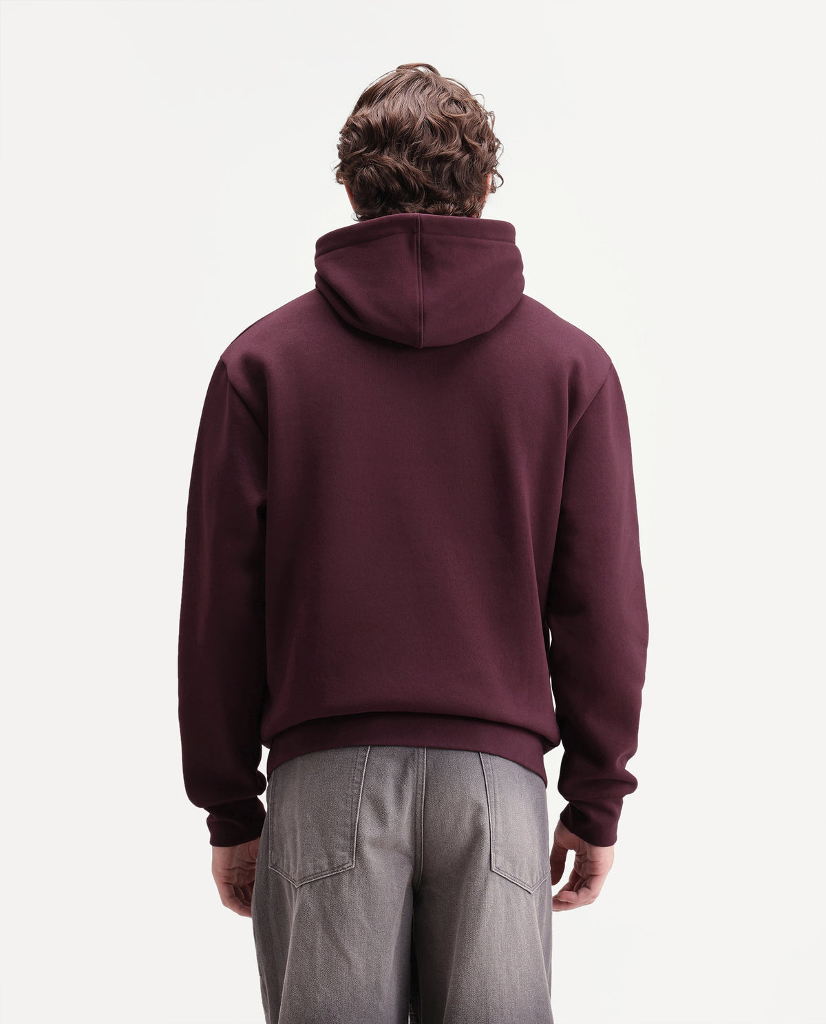 Rare Rabbit Men's Kore S Primary Maroon Cotton Blend Hooded Regular Plain Sweatshirt