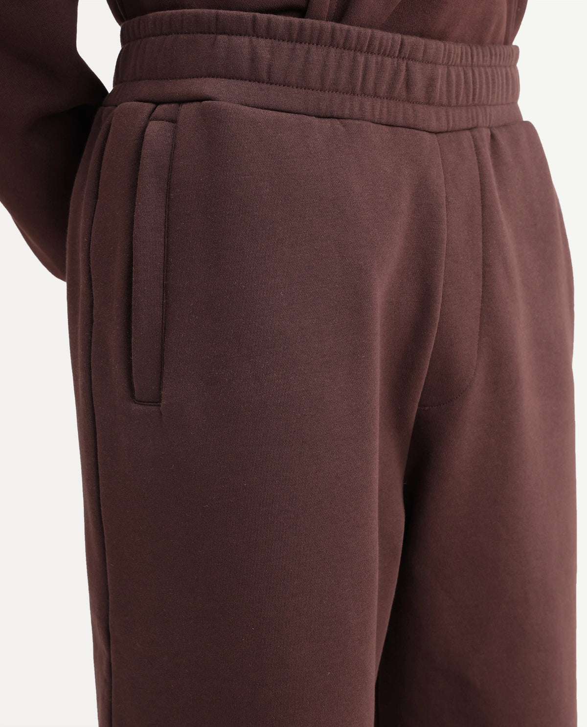 Rare Rabbit Men's Kore-T Brown Cotton Blend Regular Plain Track Pant