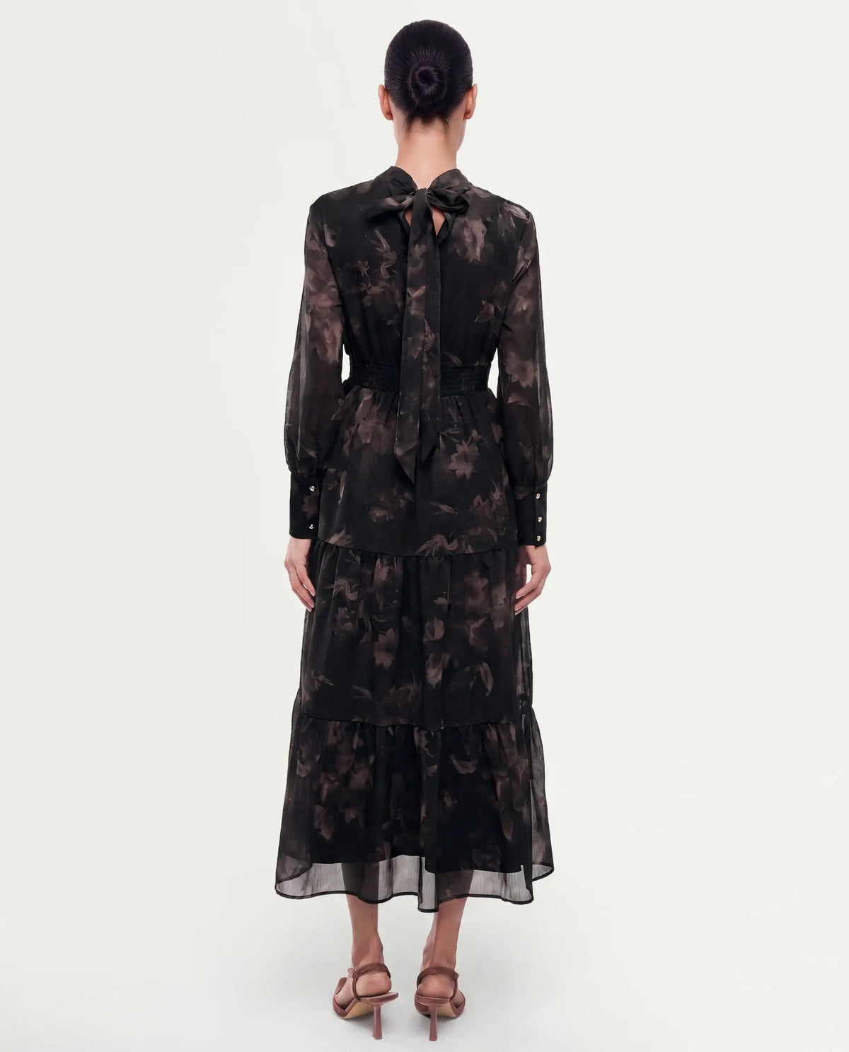 Rareism Women's Yuval Brown Polyester Button Fit And Flare Dress
