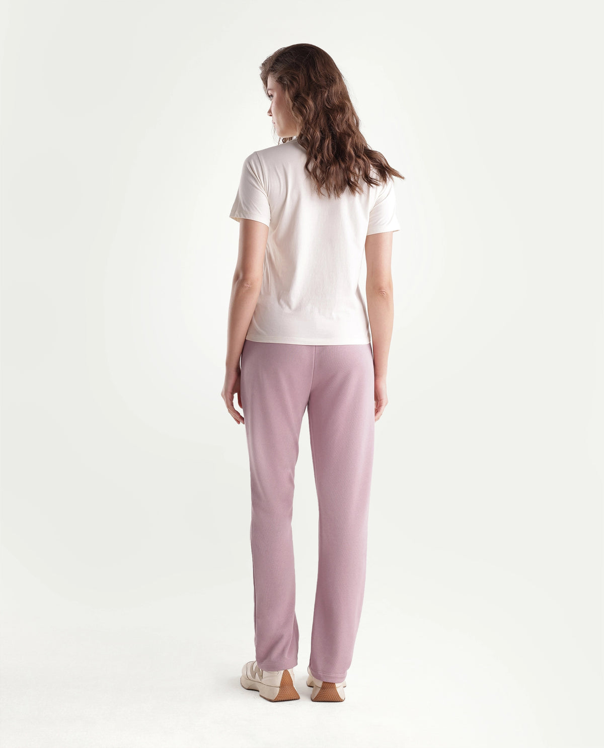 Rareism Women's Pick-B Dusky Pink Cotton Blend Straight Track Pant