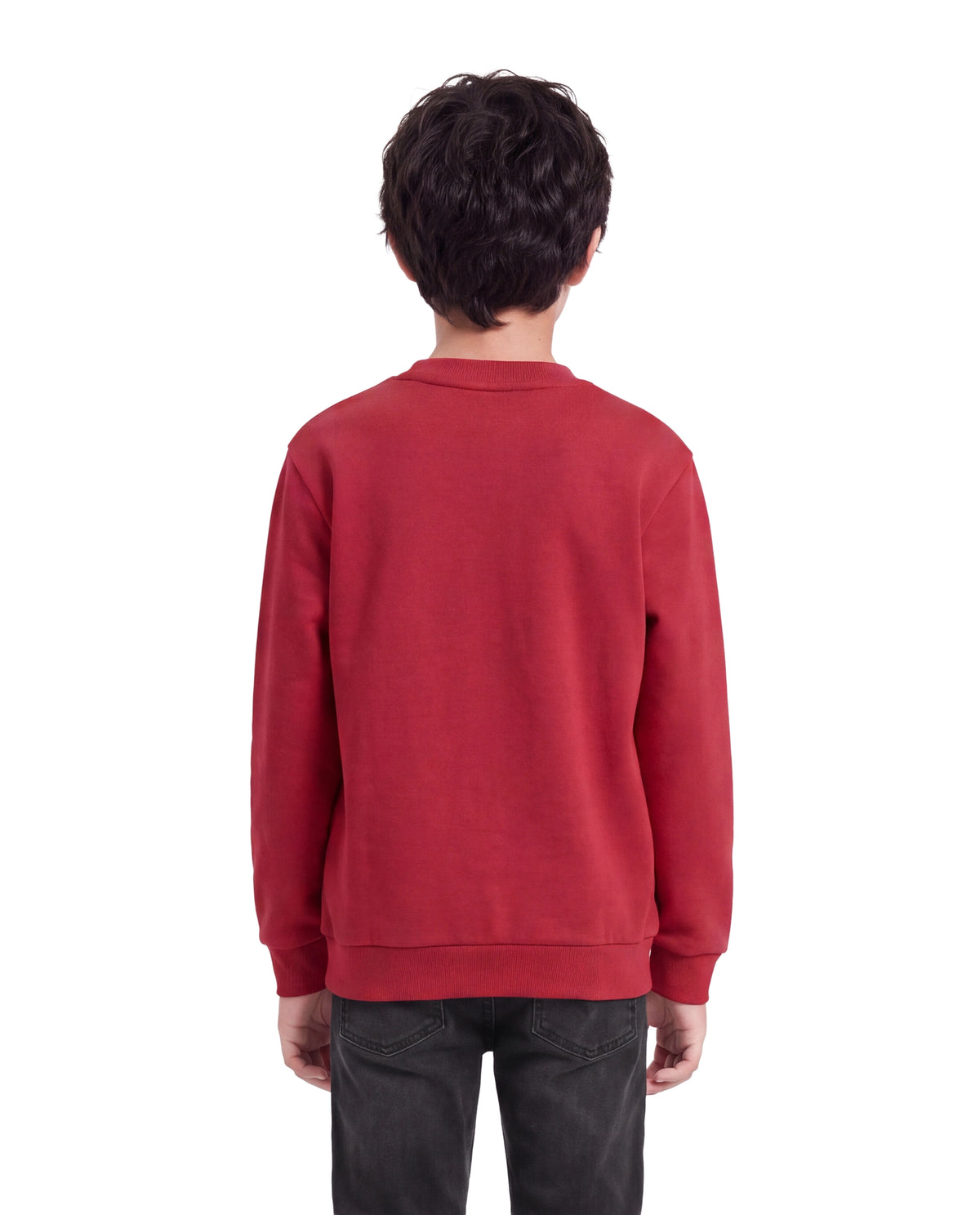Rare Ones Kids Krio Red Cotton Blend Fabric Crew Neck Pull-On Closure Regular Graphic Print Sweatshirt