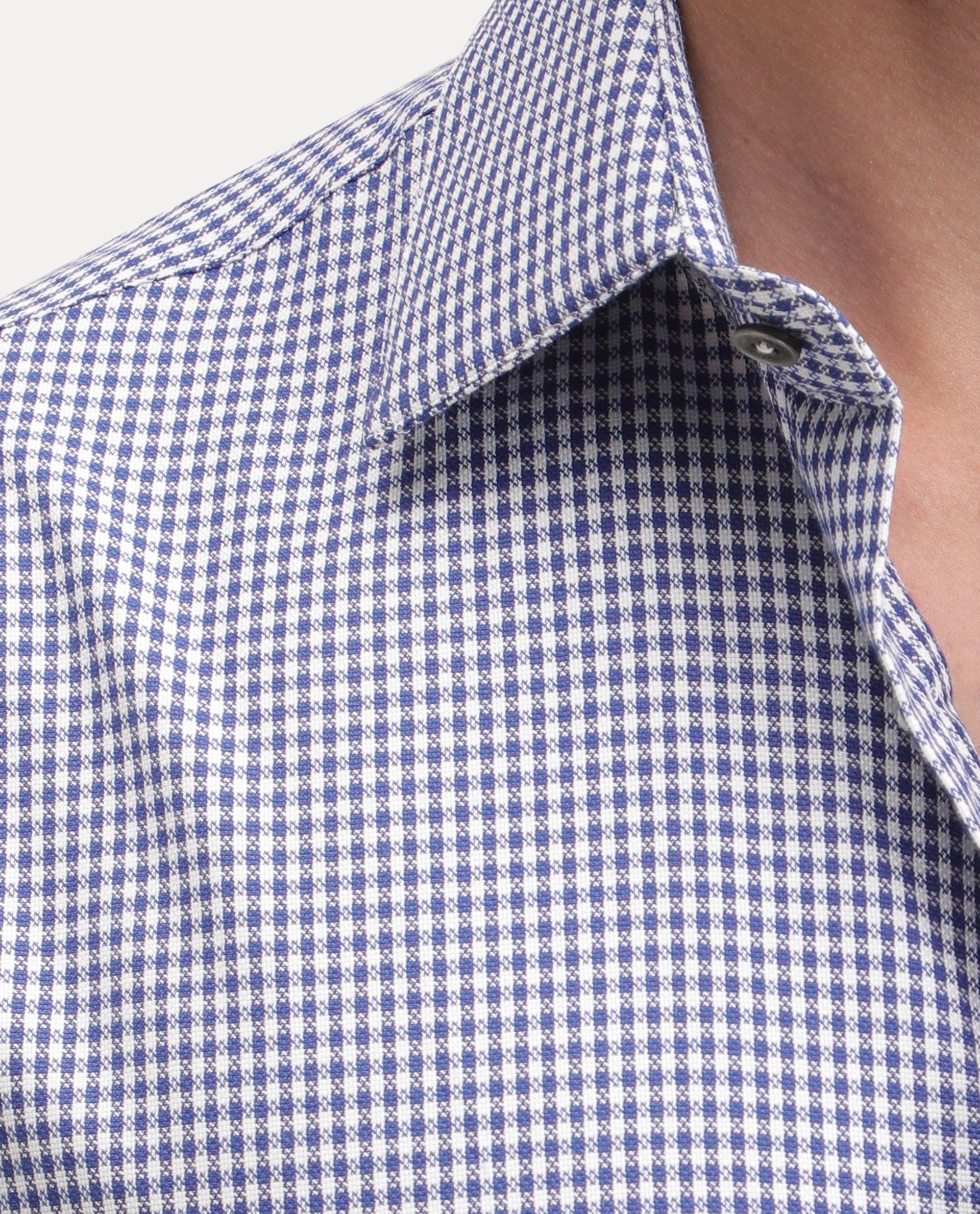 Rare Rabbit Men's Drvex Navy Polyester Blend Button Regular Fit Checked Shirt